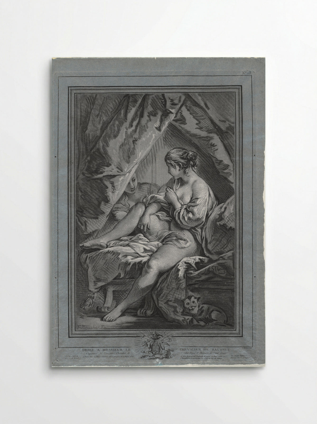 Young Woman in Bed - Louis-Marin Bonnet - Poster