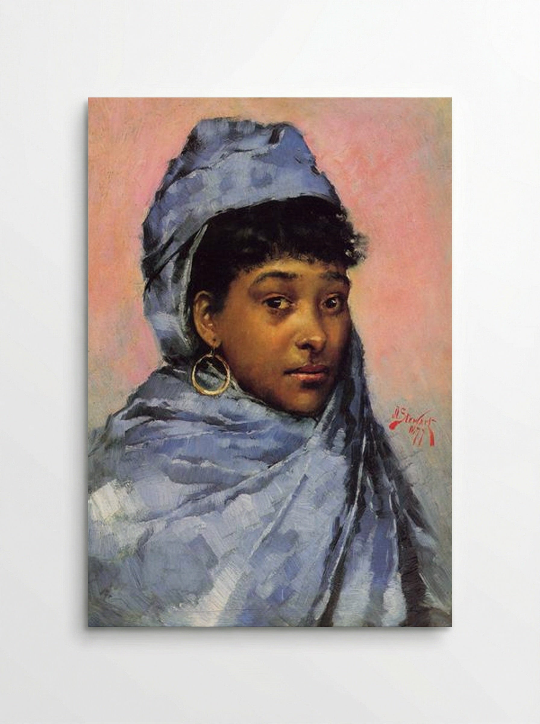 Young Woman in Blue - Julius LeBlanc Stewart - Poster