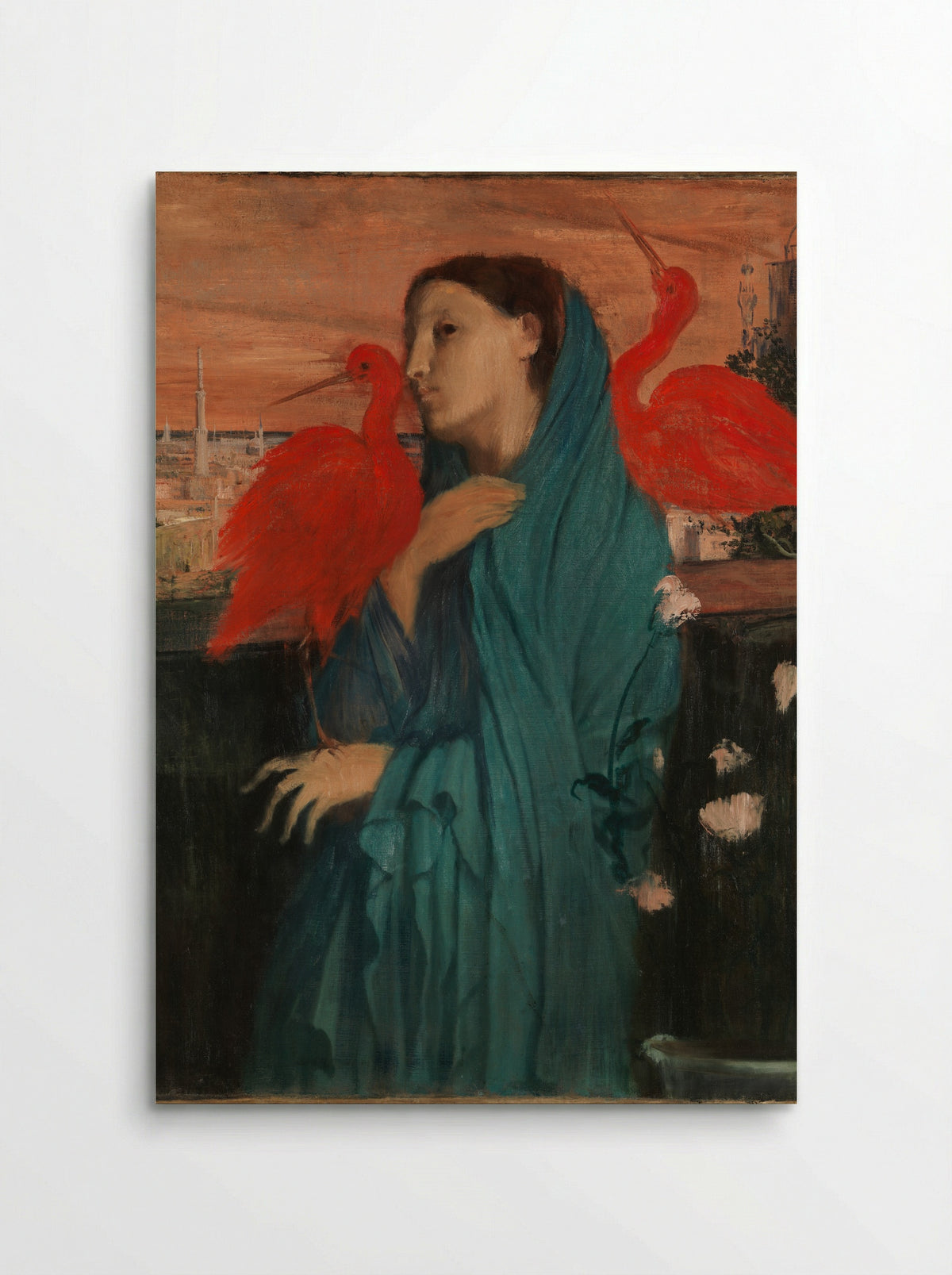 Young Woman with Ibis - Edgar Degas - Poster