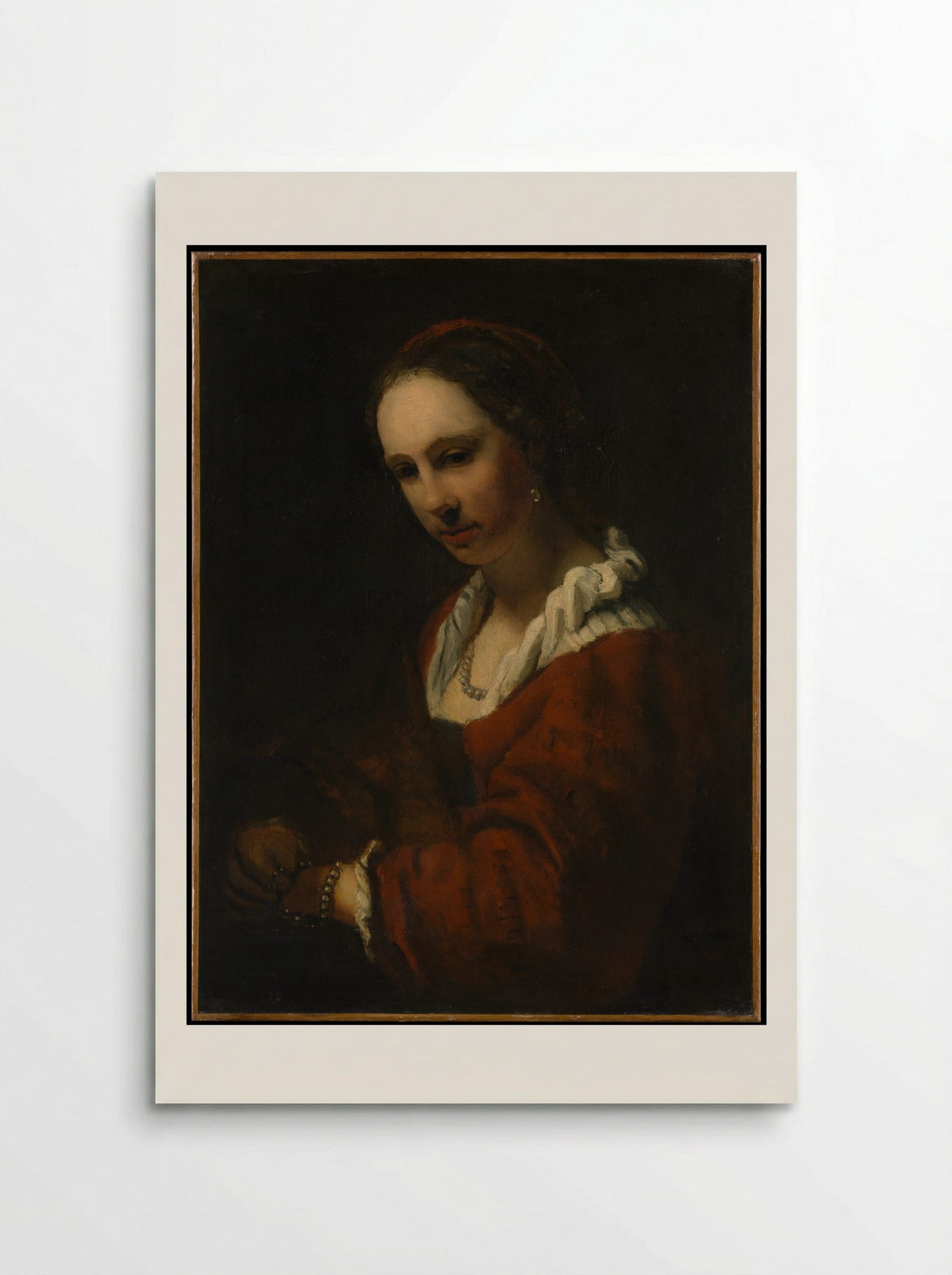 Young Woman with a Pearl Necklace - Willem Drost - Poster