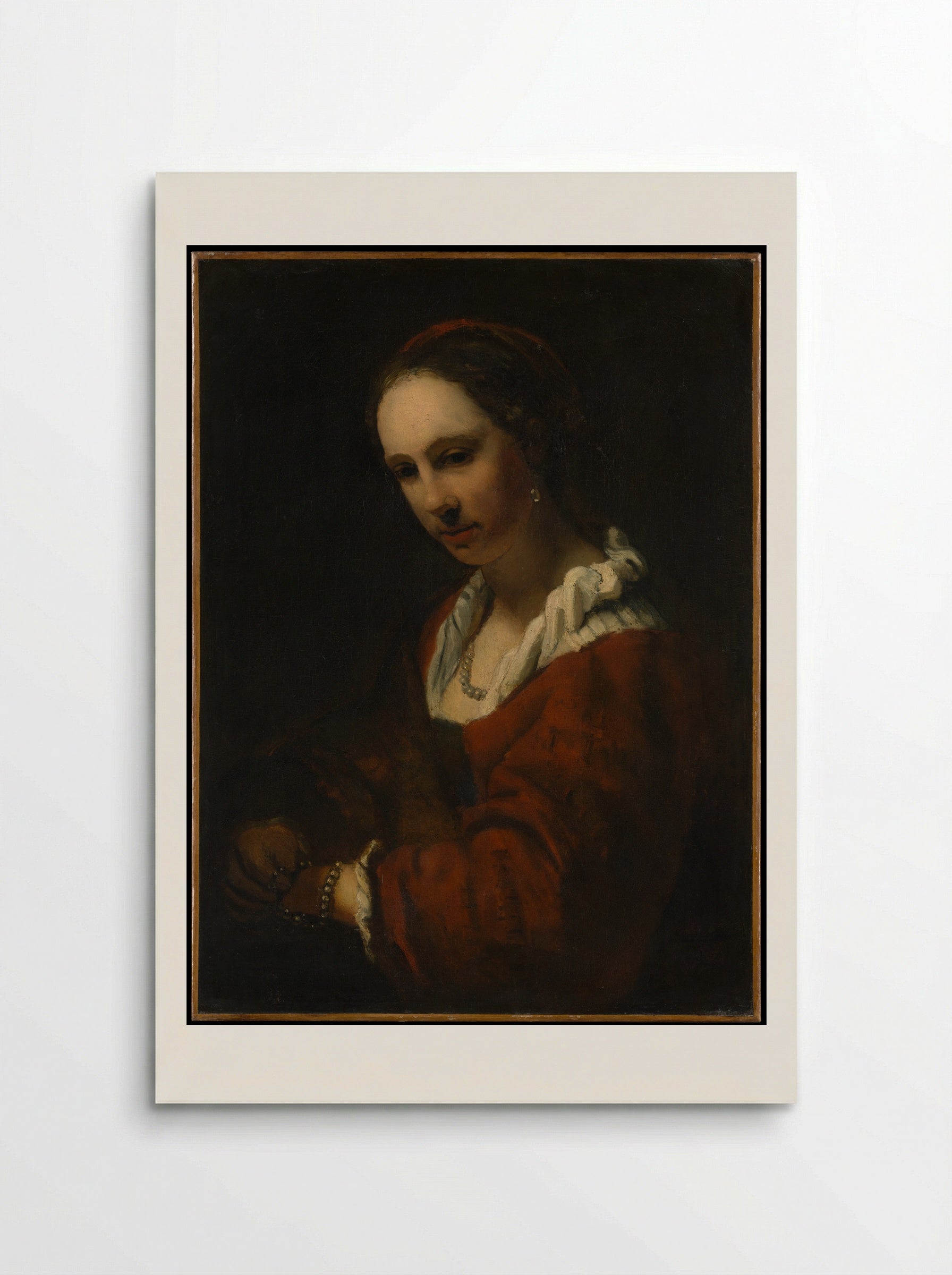 Young Woman with a Pearl Necklace - Willem Drost - Poster