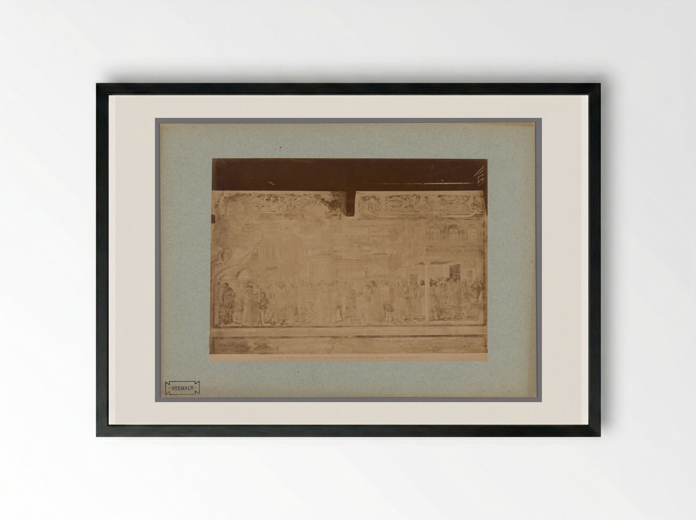 Youth and First Miracles of Moses - Fratelli Alinari - Framed Print Black