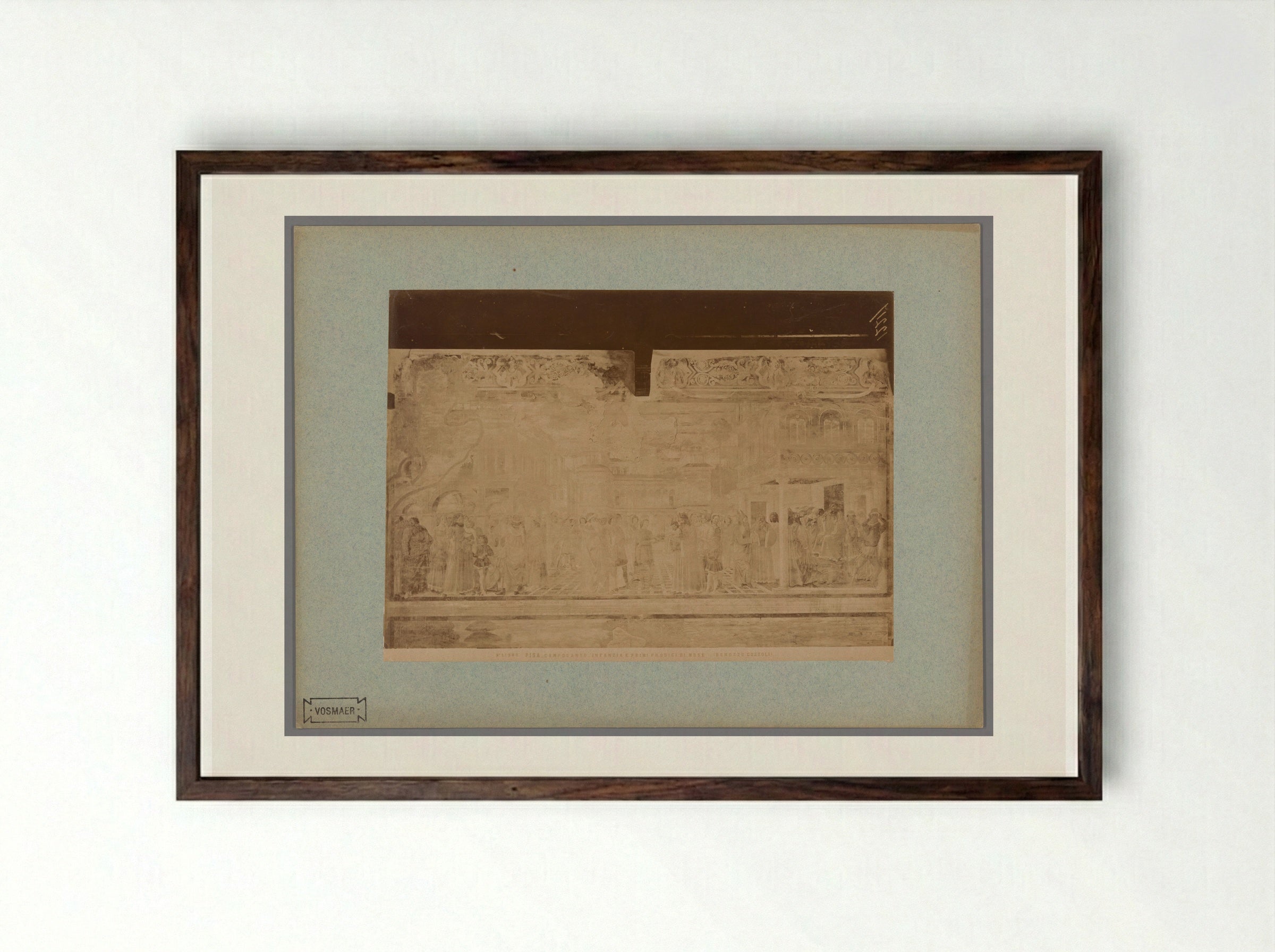Youth and First Miracles of Moses - Fratelli Alinari - Framed Print Dark Wood