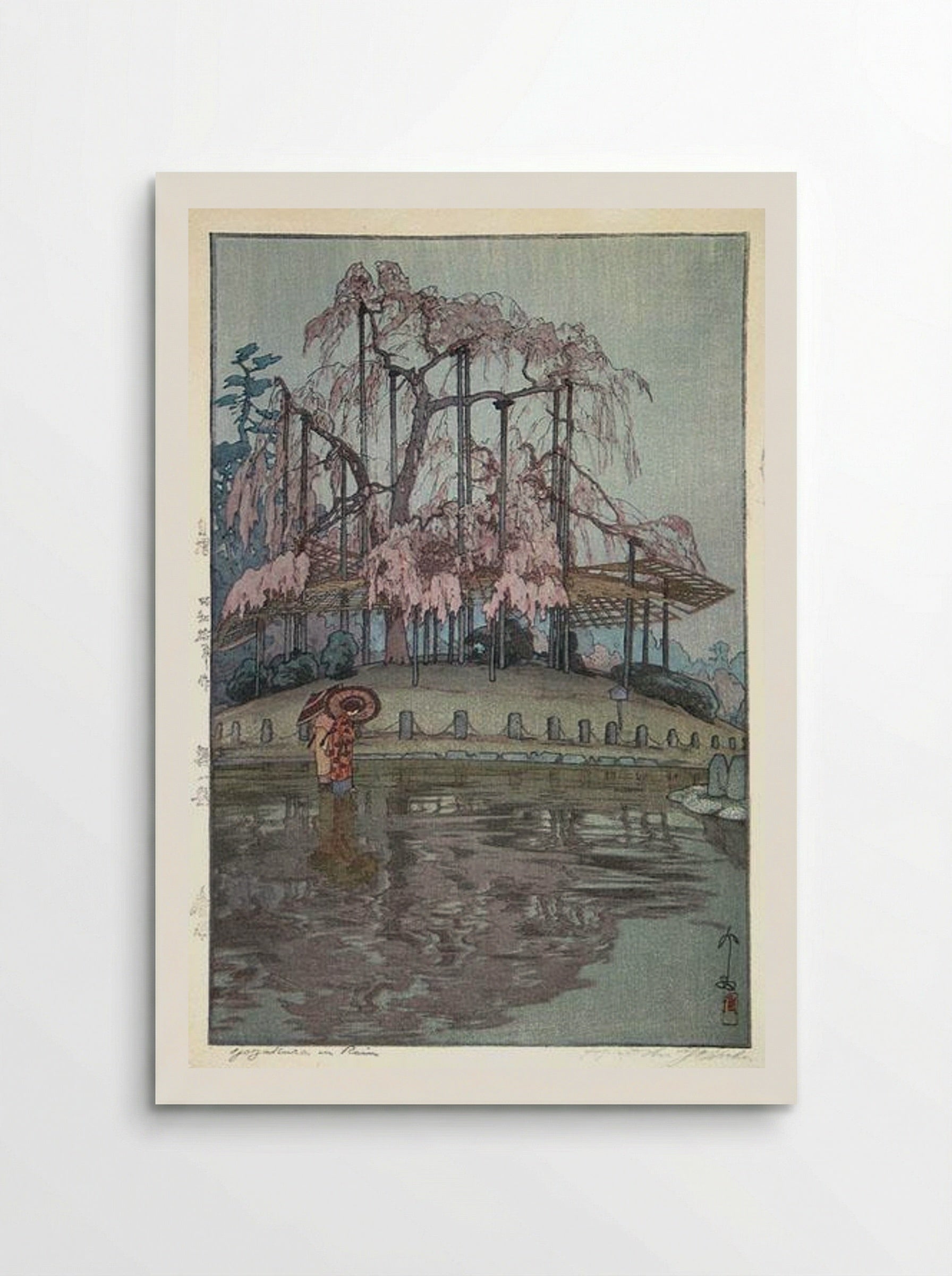 Yozakura in Rain - Hiroshi Yoshida - Poster
