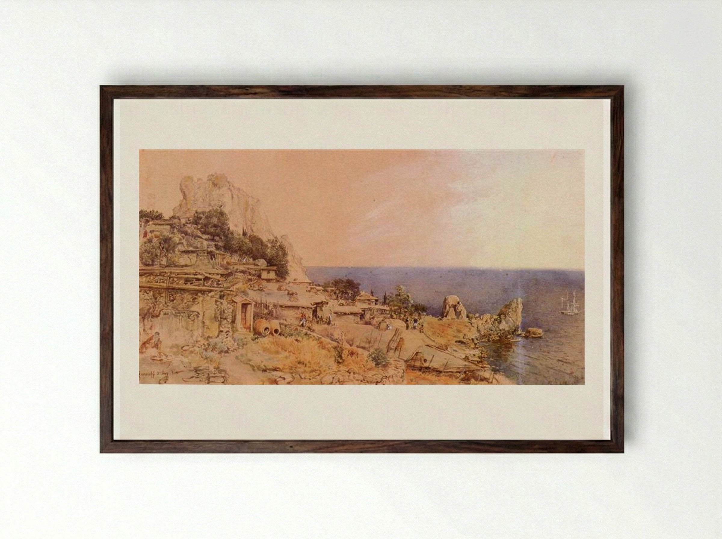Yursuff - Rudolf von Alt - Framed Print Dark Wood