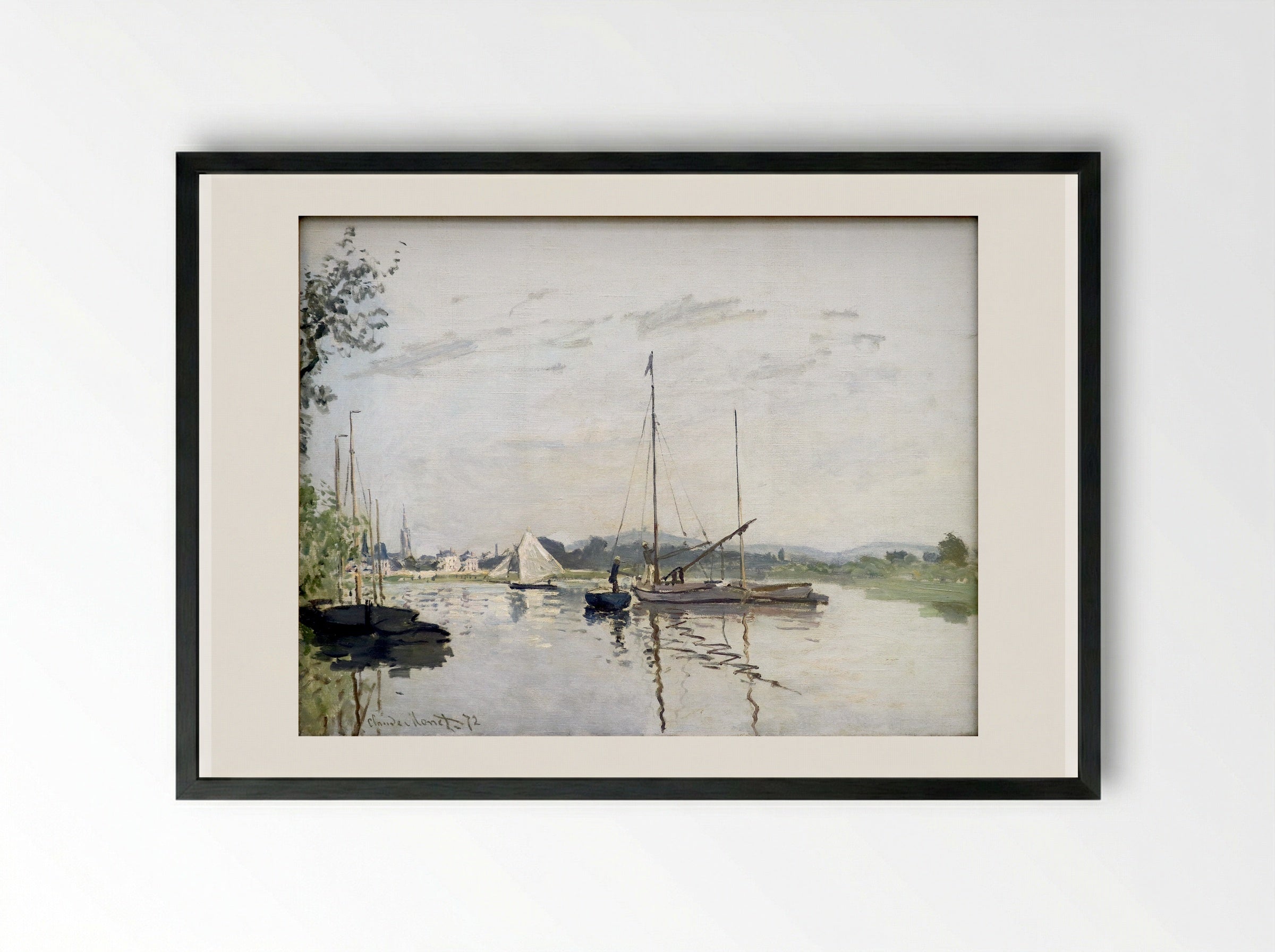 Zaandam - Claude Monet - Framed Print Black
