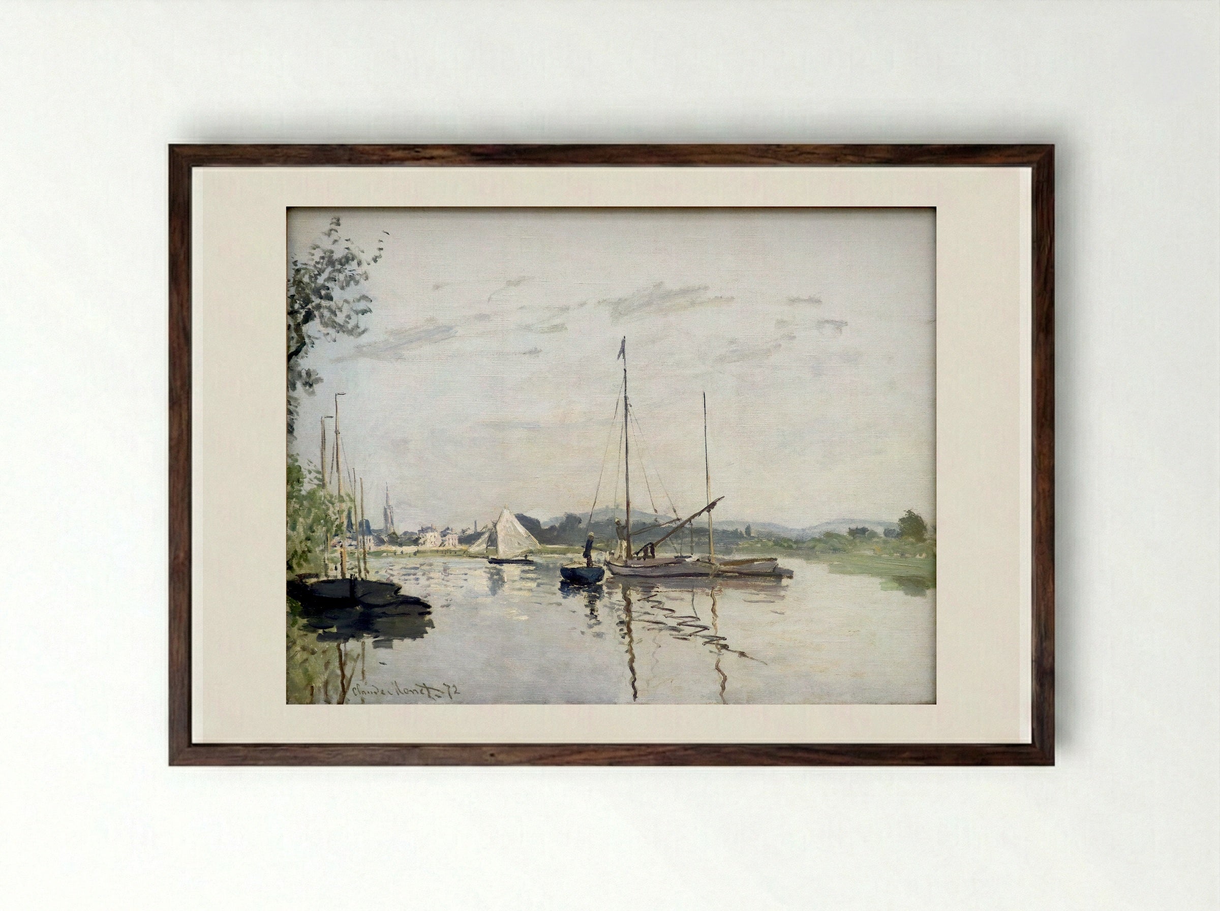 Zaandam - Claude Monet - Framed Print Dark Wood