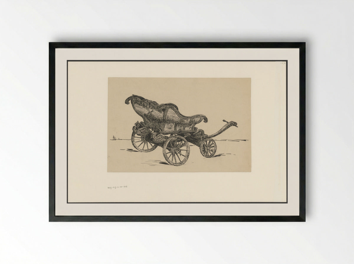 Zaanse Kinderwagen - Felicien Bobeldijk - Framed Print Black