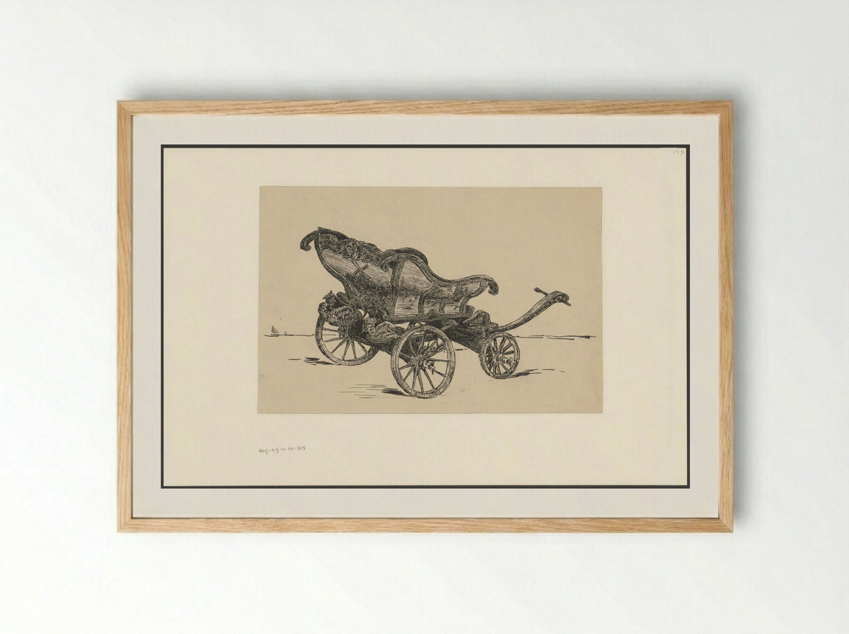 Zaanse Kinderwagen - Felicien Bobeldijk - Framed Print Wood