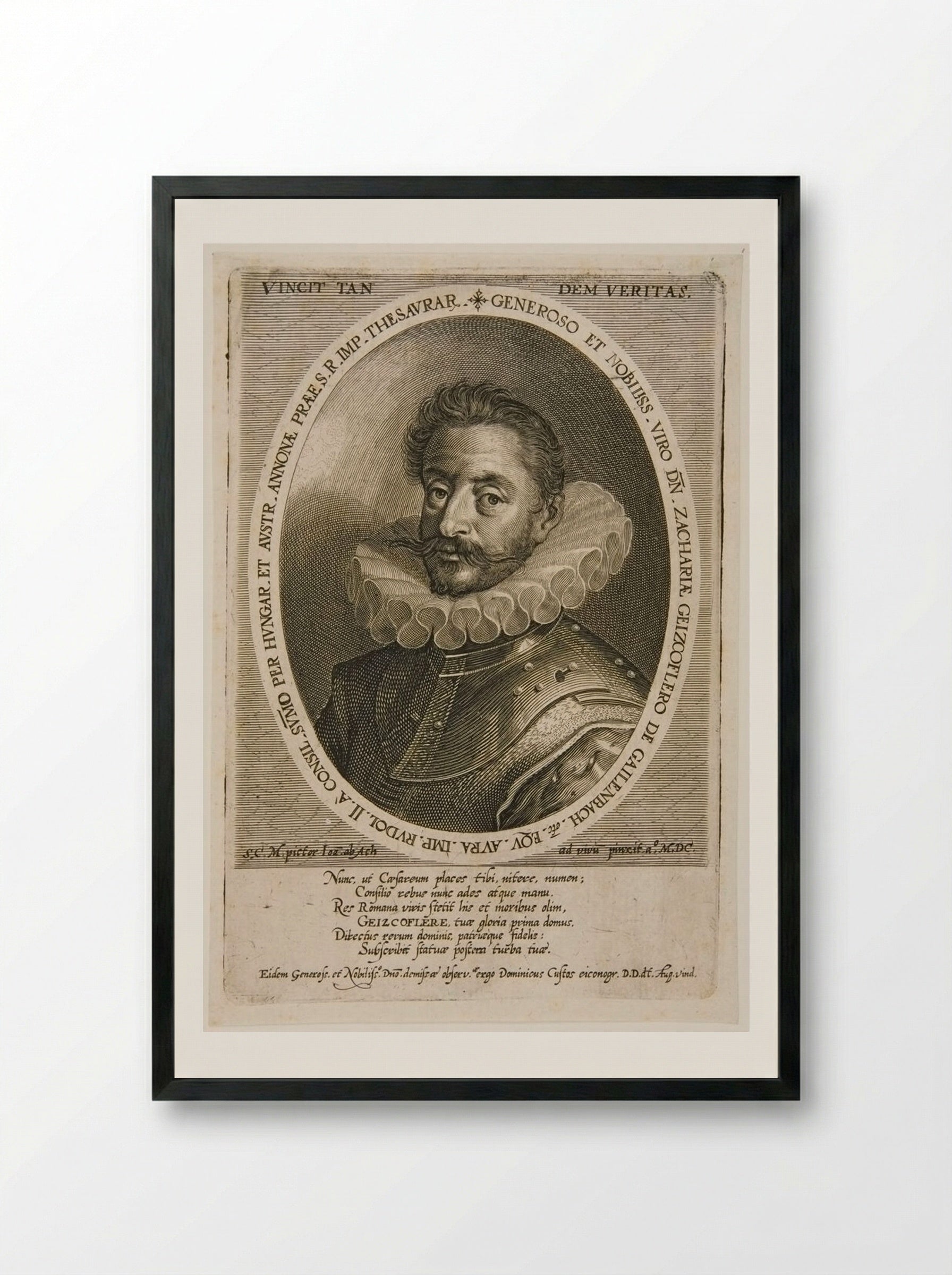 Zacharias Geizkofler - Dominicus Custos - Framed Print Black