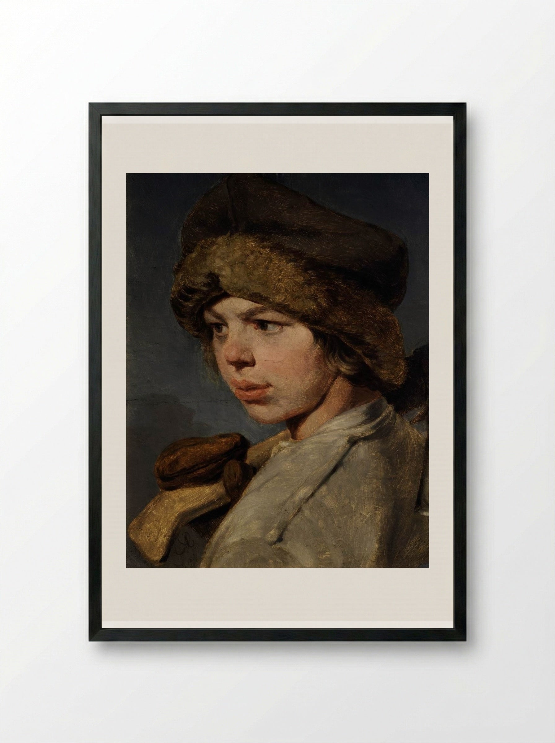 Zakharka - Alexey Venetsianov - Framed Print Black
