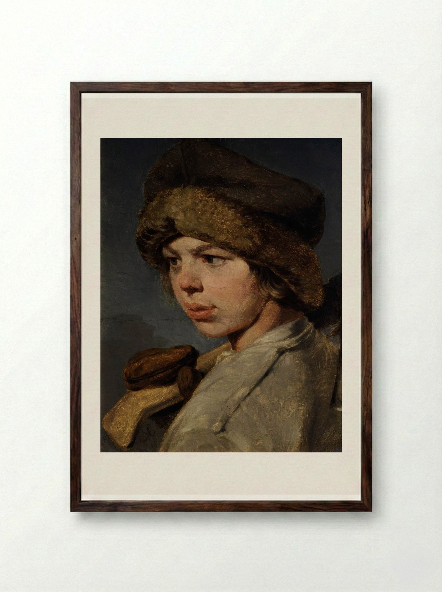 Zakharka - Alexey Venetsianov - Framed Print Dark Wood