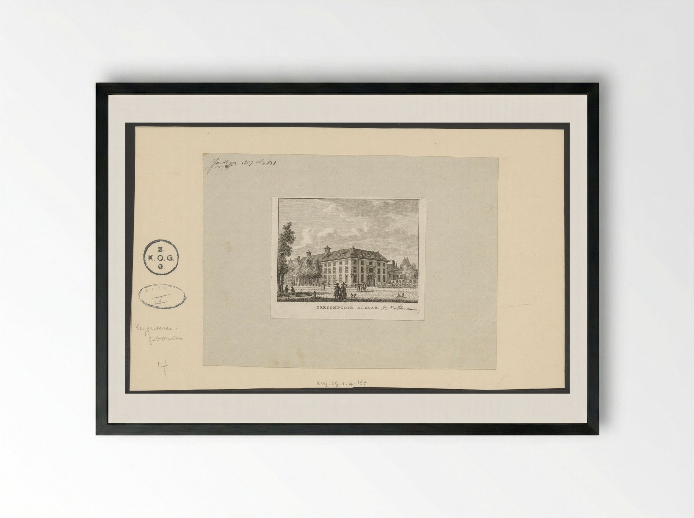 Zeecomptoir aldaar - Carel Frederik Bendorp (I) - Framed Print Black