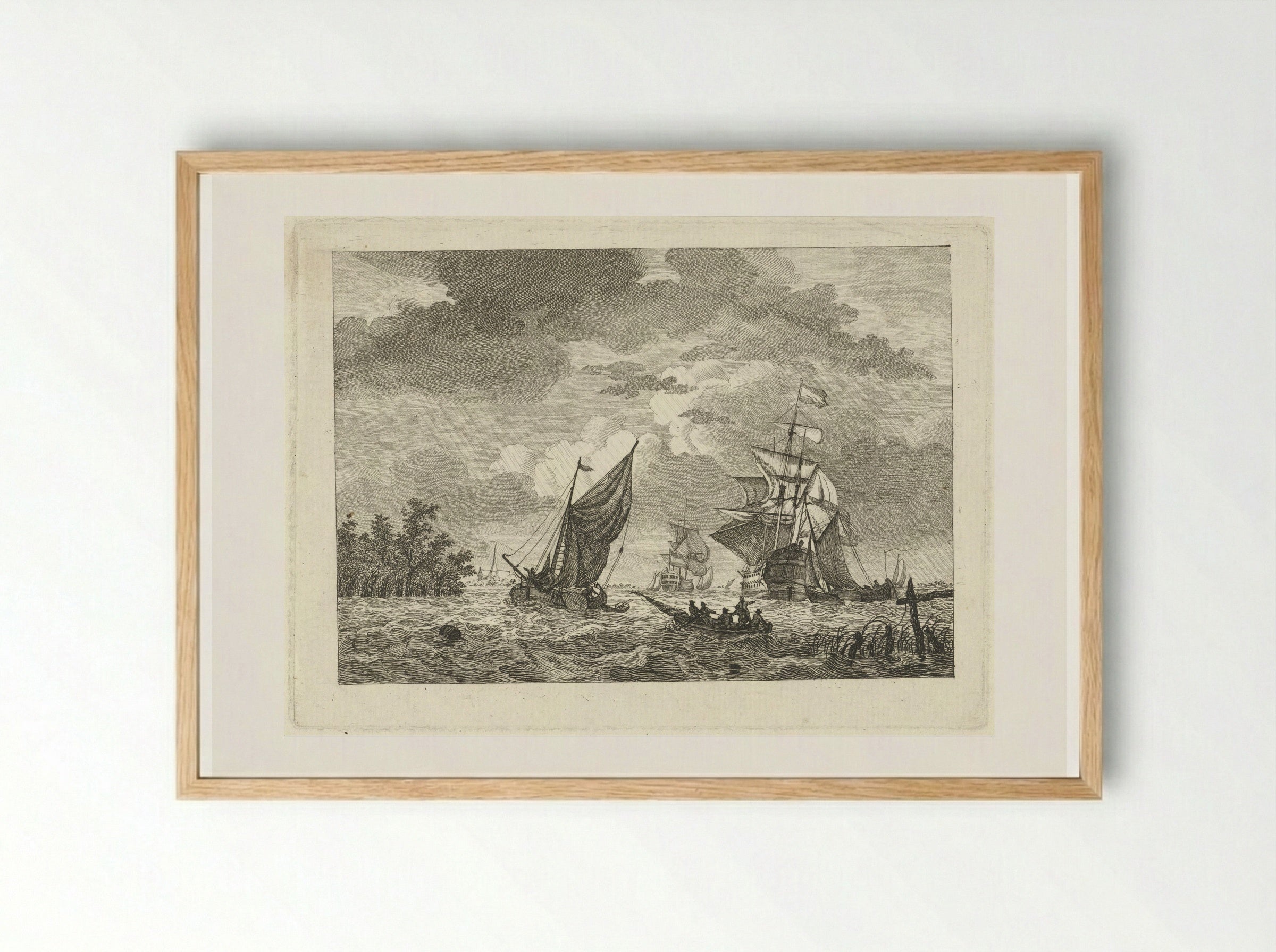 Zeegezicht - Gerrit Groenewegen - Framed Print Wood