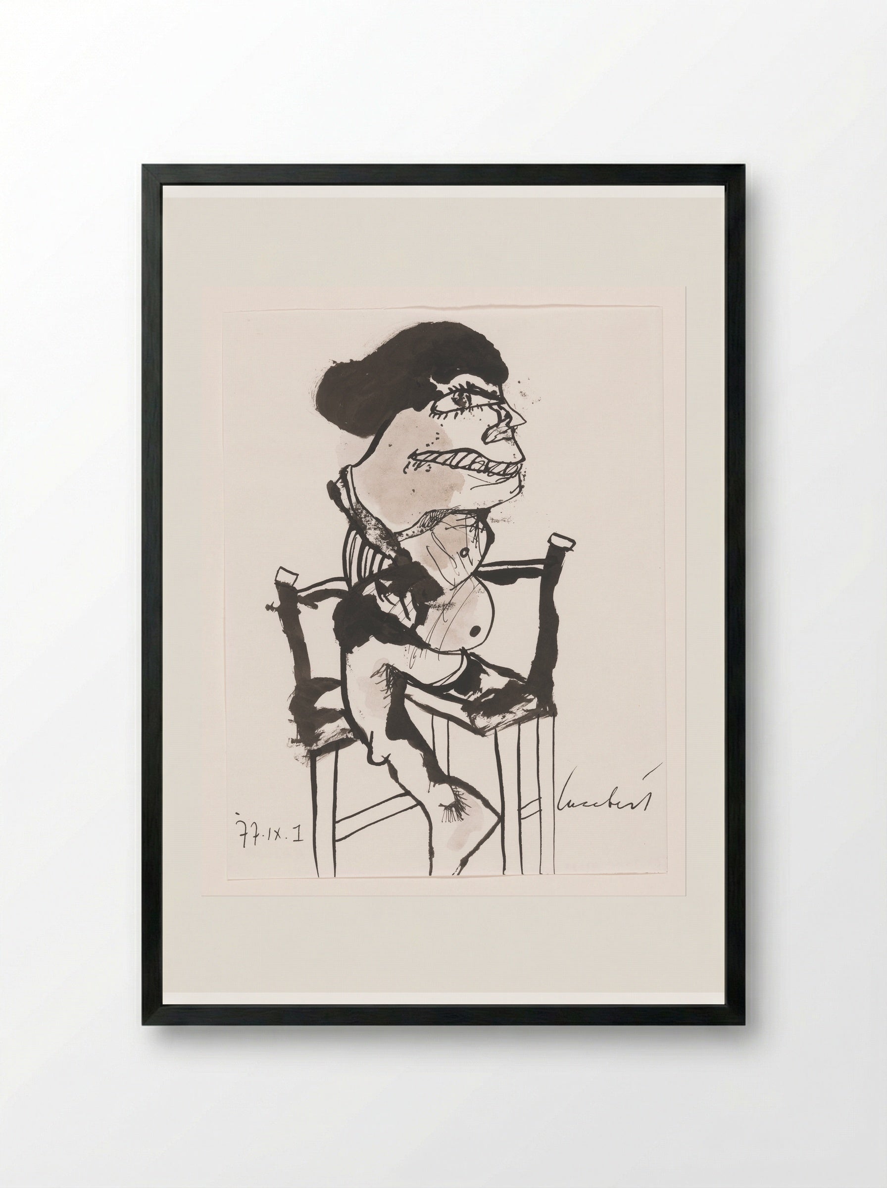 Zeemeermin - Lucebert - Framed Print Black