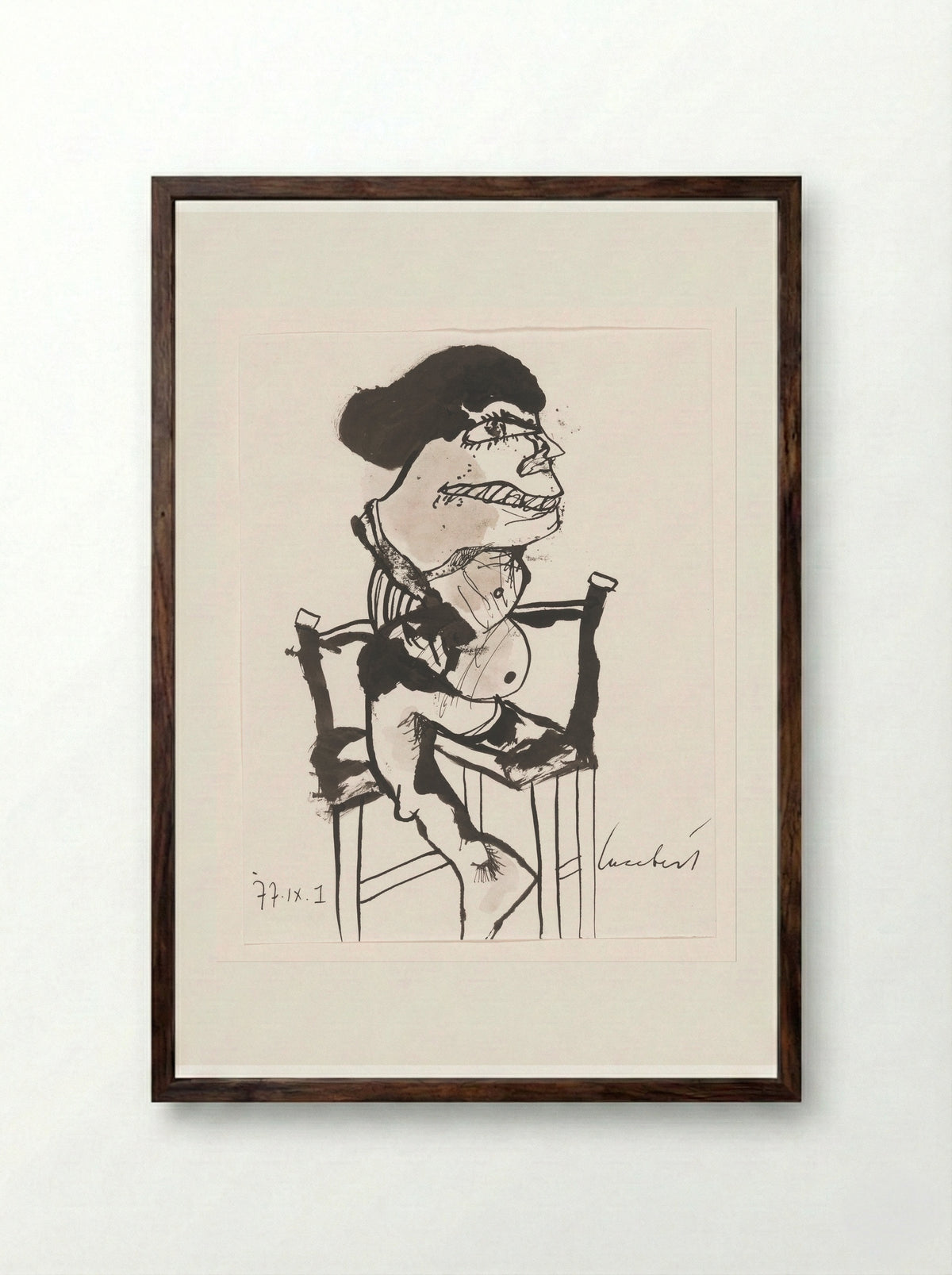 Zeemeermin - Lucebert - Framed Print Dark Wood