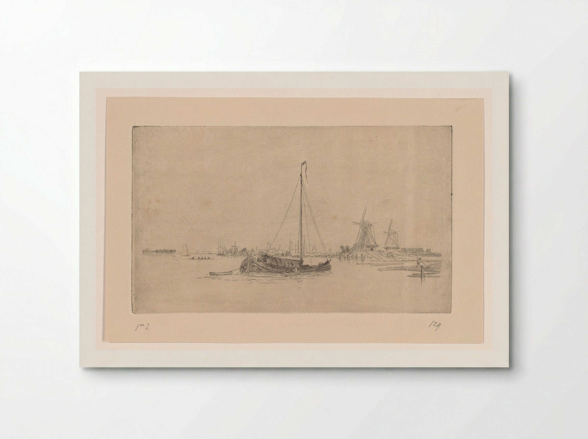 Zeilboot voor Dordrecht - Carel Nicolaas Storm van 's-Gravesande - Poster