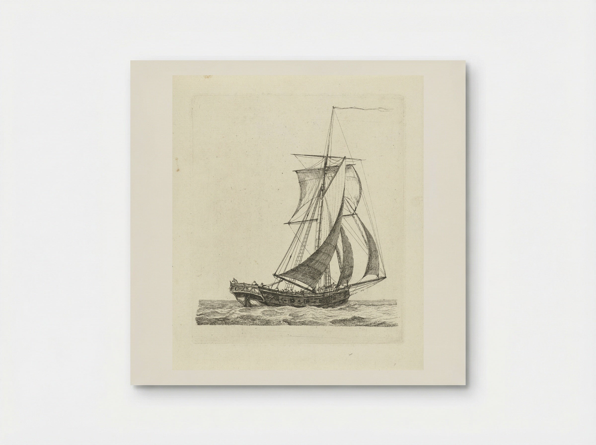 Zeilschip met wind in de zeilen - Gerrit Groenewegen - Poster
