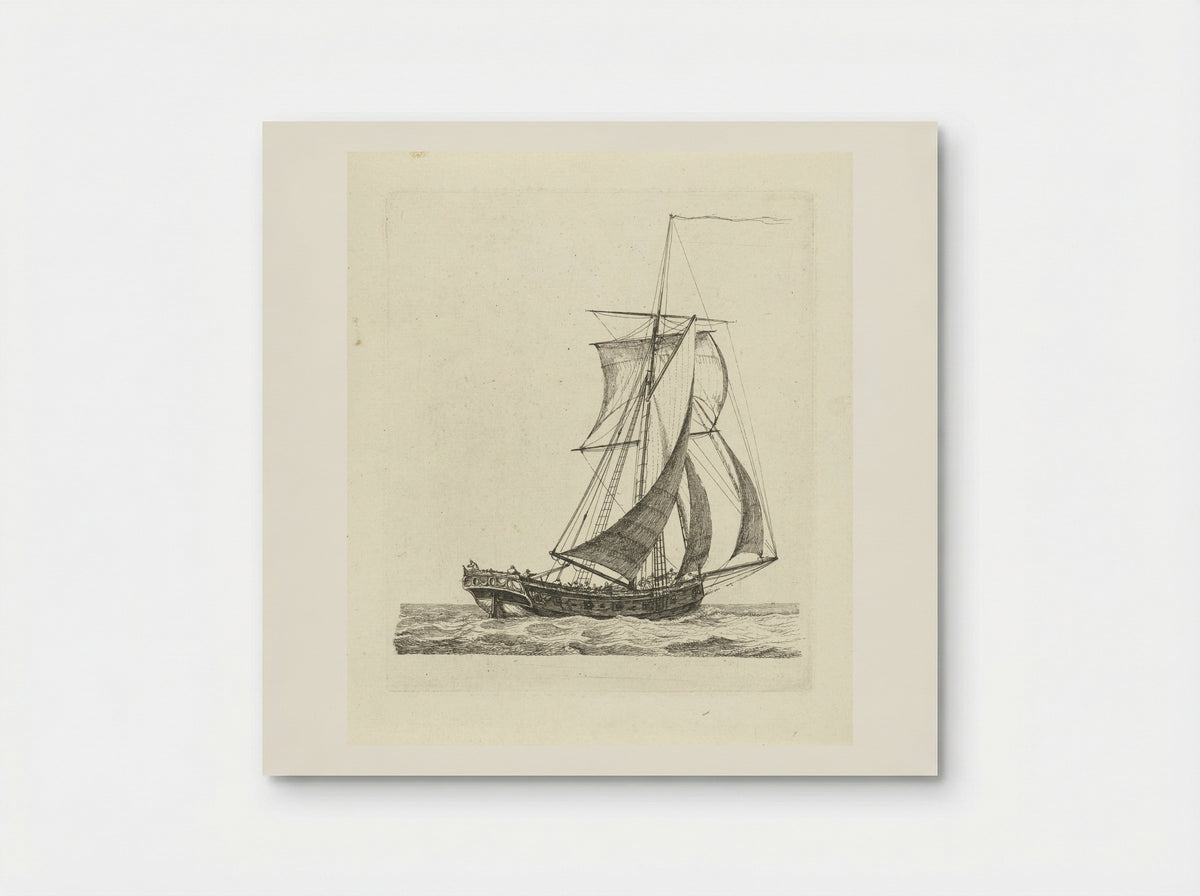 Zeilschip met wind in de zeilen - Gerrit Groenewegen - Poster