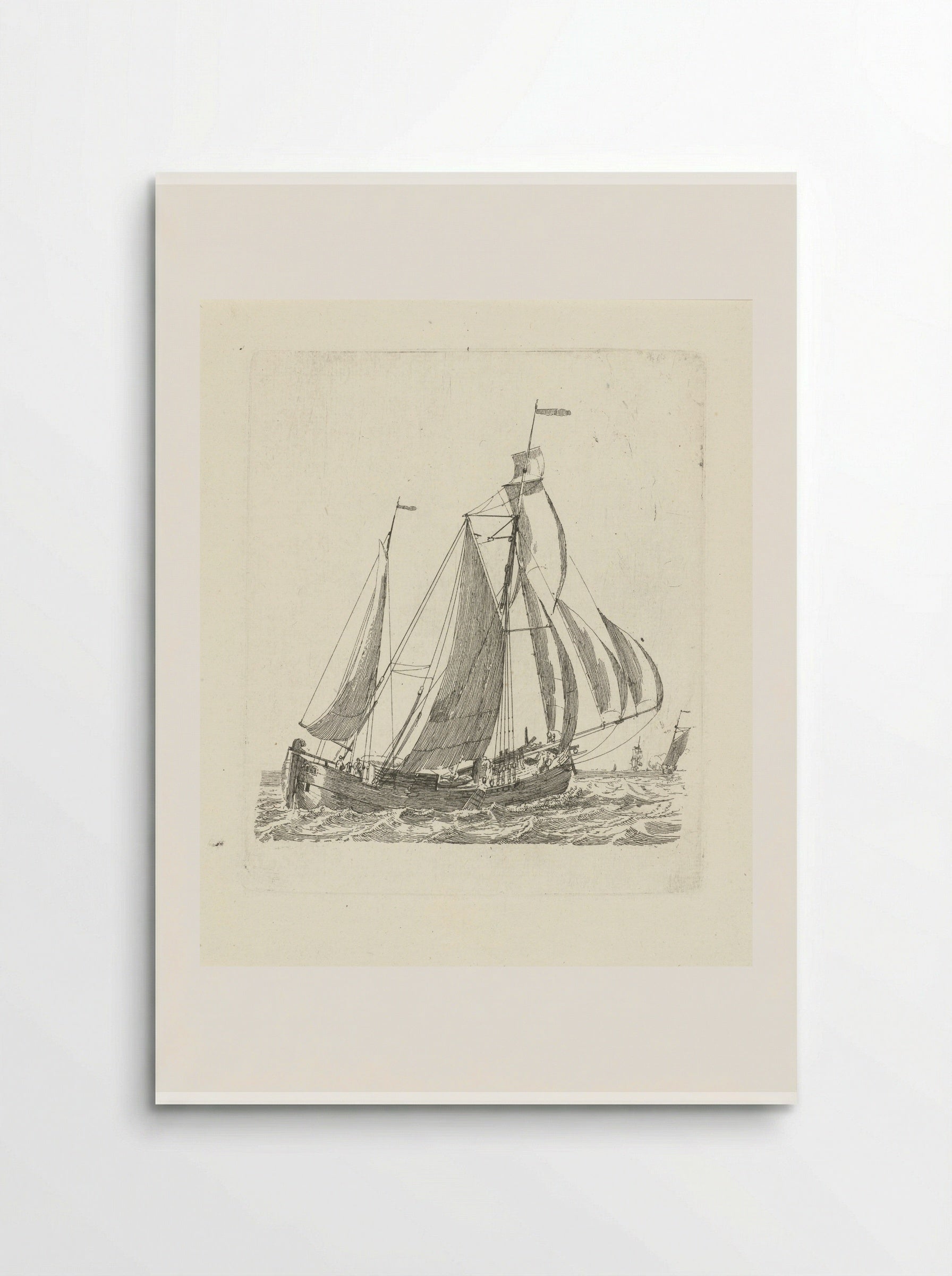 Zeilschip op de golven - Gerrit Groenewegen - Poster