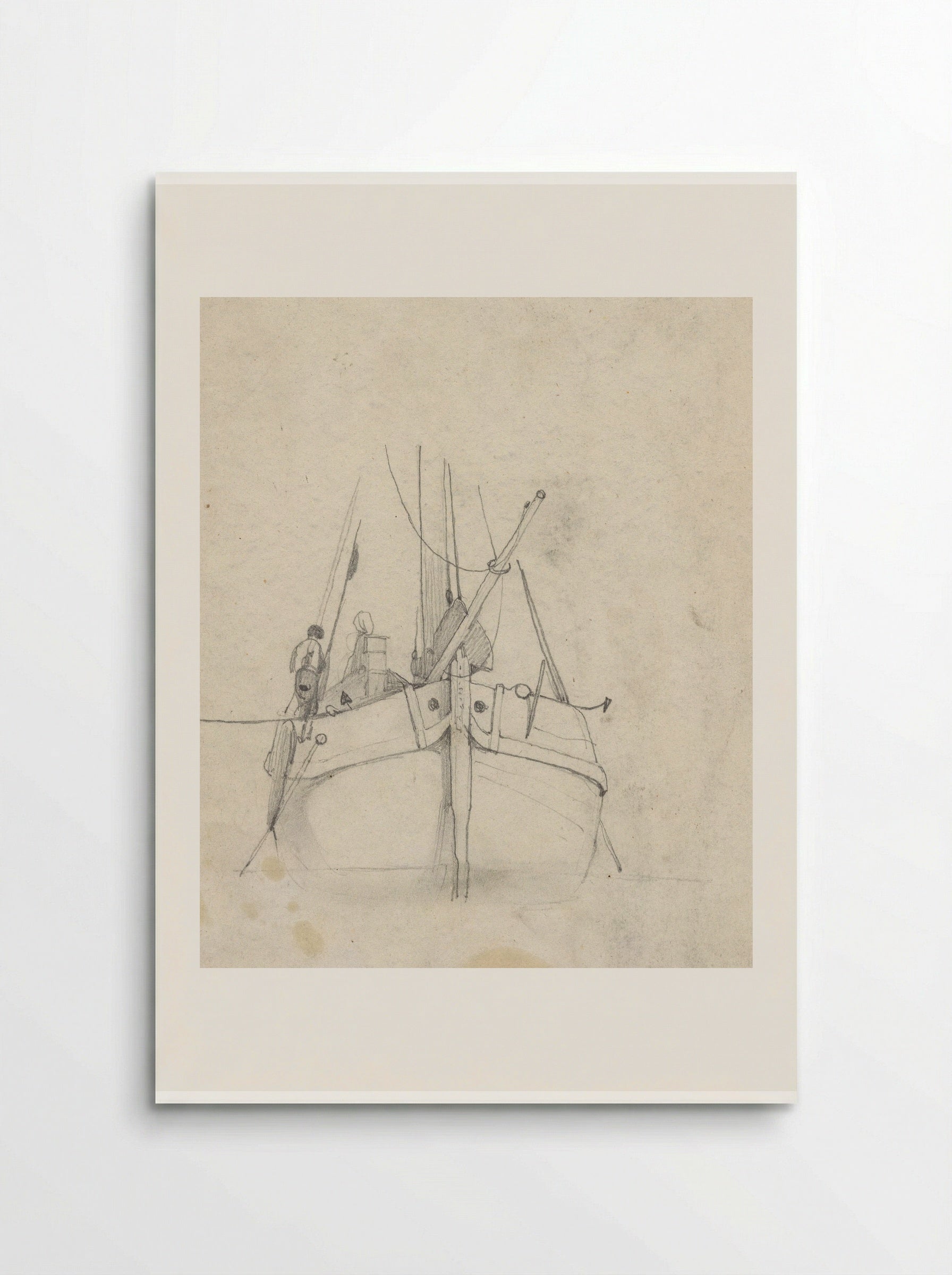 Zeilschip, van voren - Jan Weissenbruch - Poster