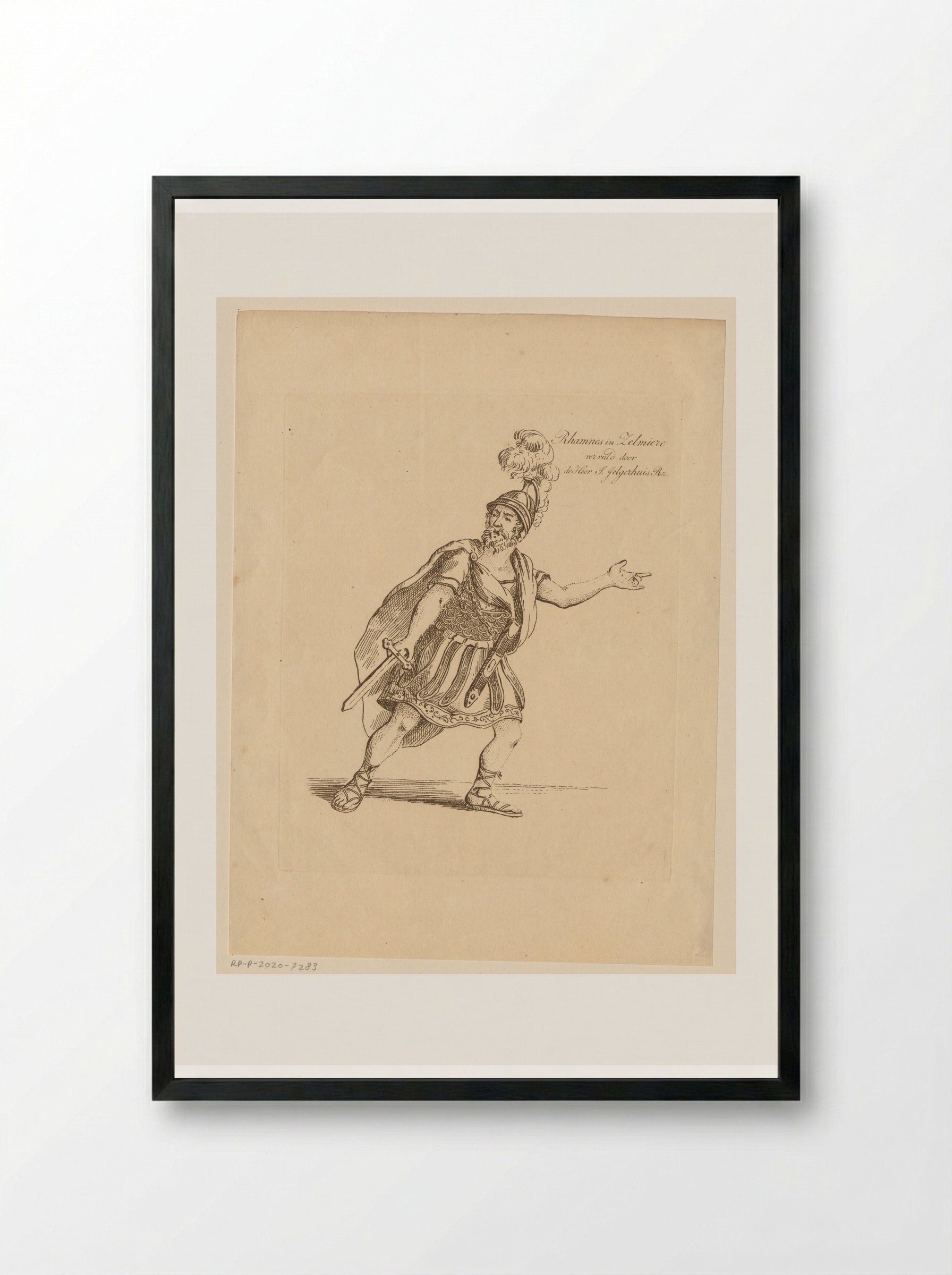 Zelfportret als Rhamnes - Johannes Jelgerhuis - Framed Print Black