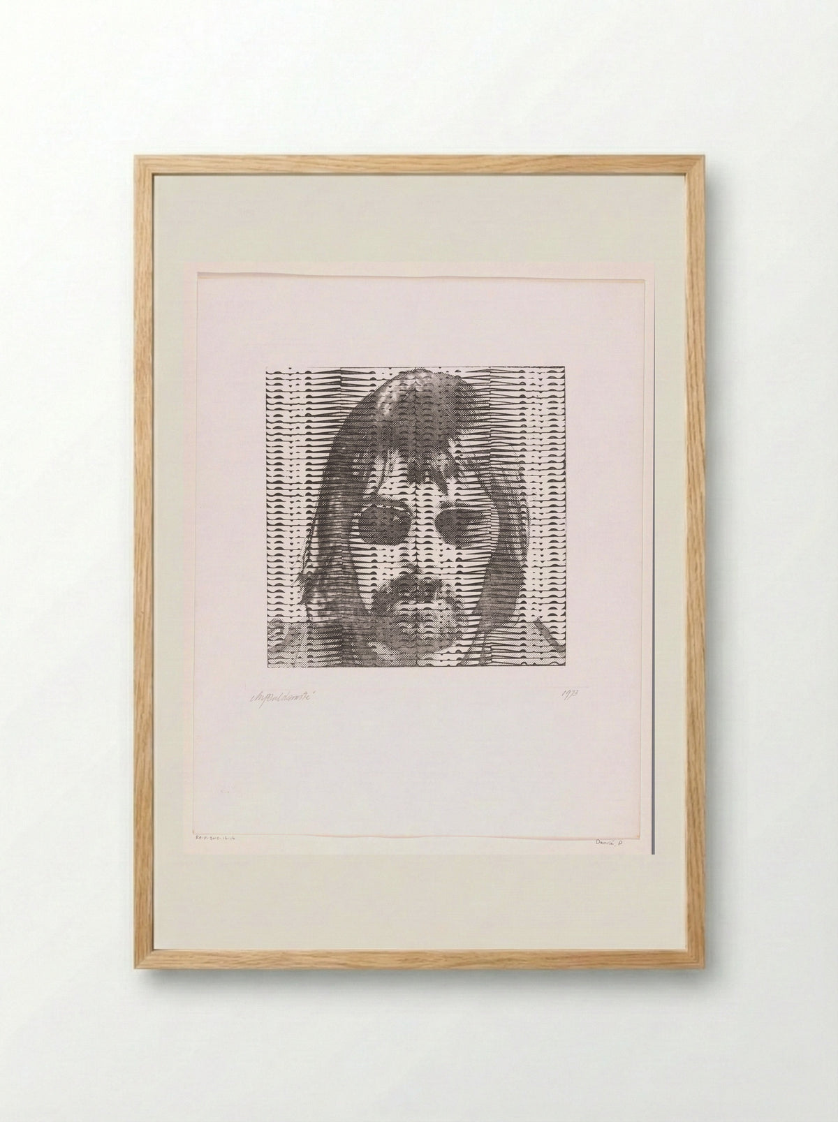 Zelfportret en wasknijpers - Paul Damsté - Framed Print Wood