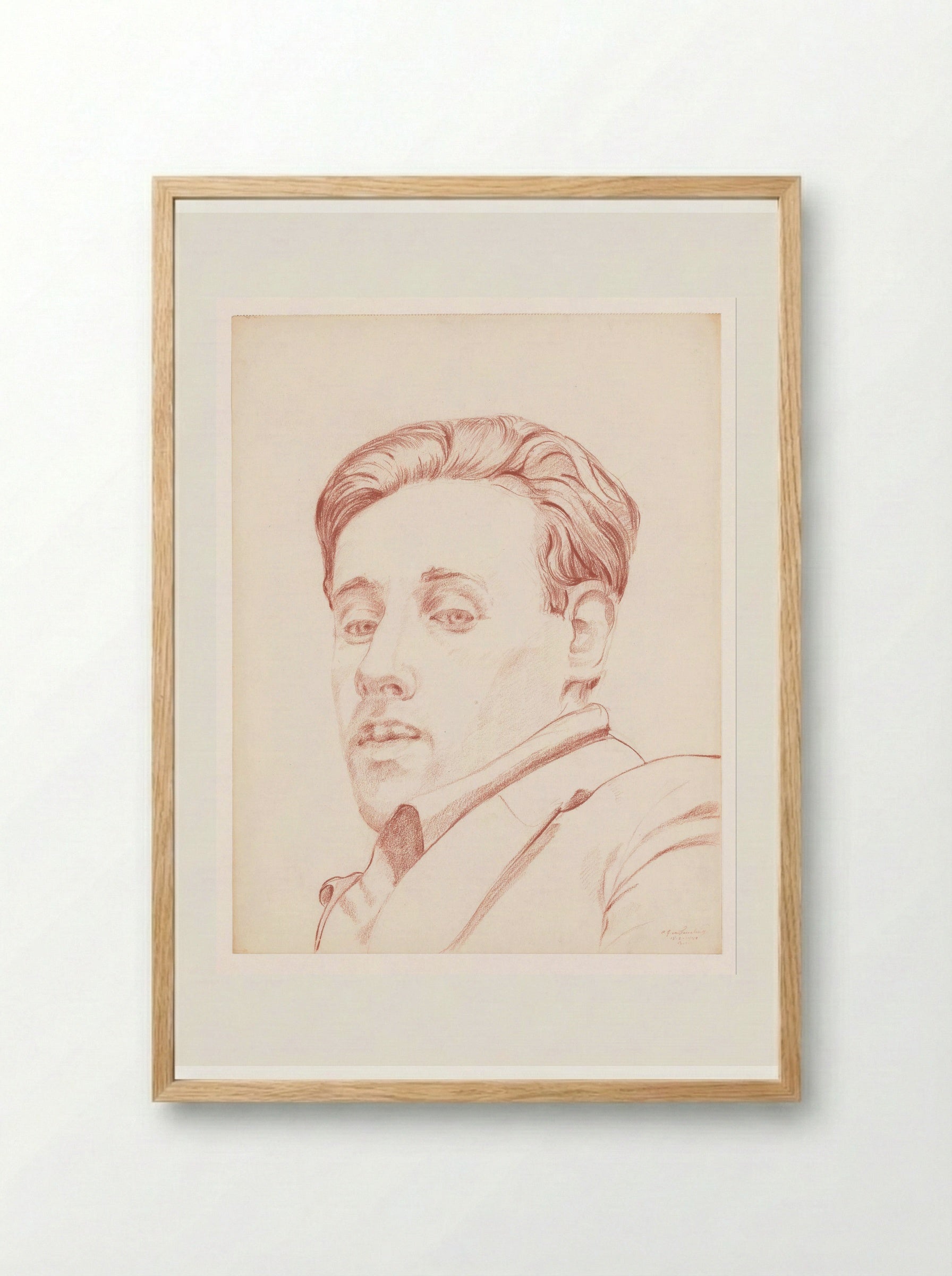 Zelfportret: B-1-1, 15 februari - Cor van Teeseling - Framed Print Wood