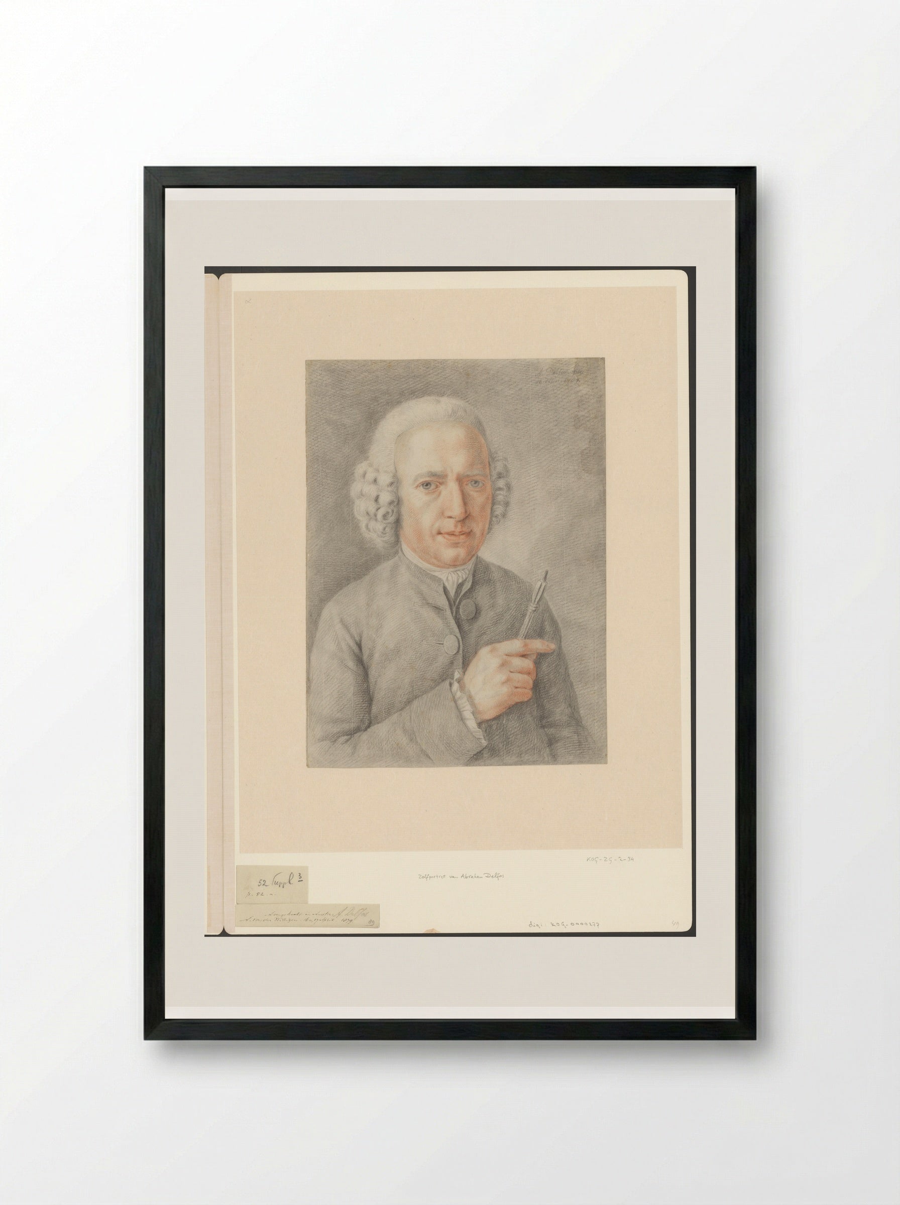 Zelfportret - Abraham Delfos - Framed Print Black