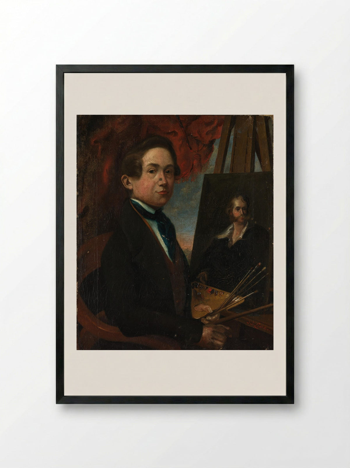 Zelfportret - Johannes Daniël Susan - Framed Print Black