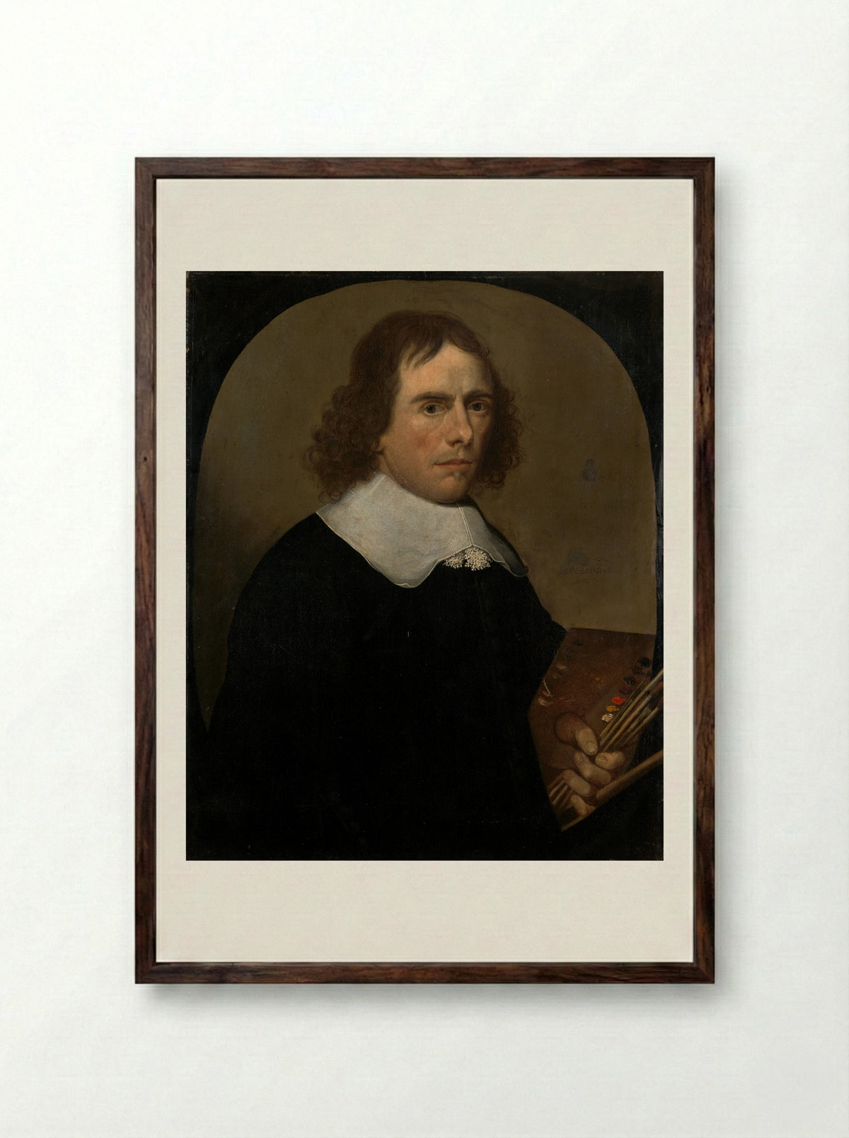 Zelfportret - Cornelis de Beet - Framed Print Dark Wood