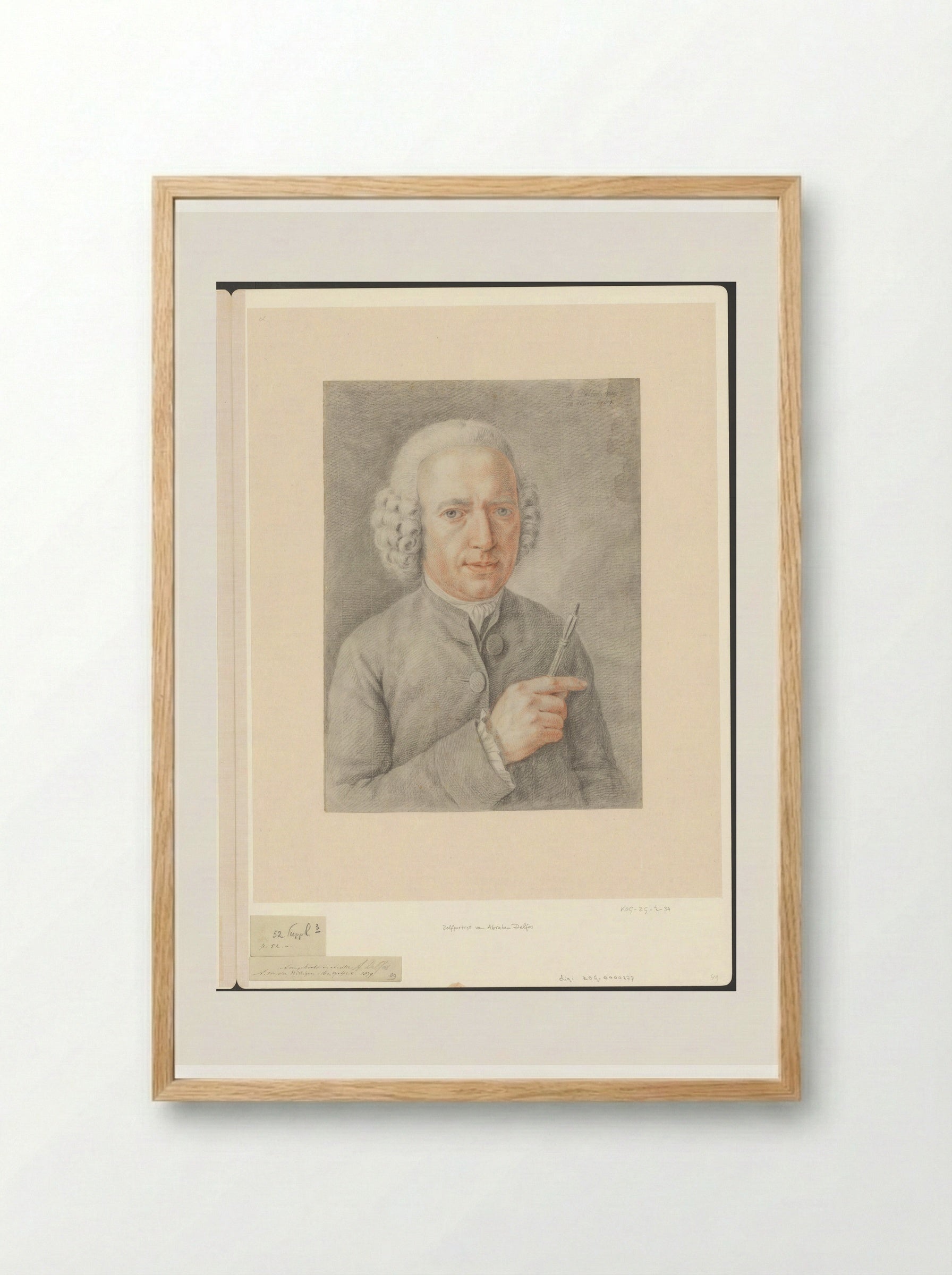Zelfportret - Abraham Delfos - Framed Print Wood