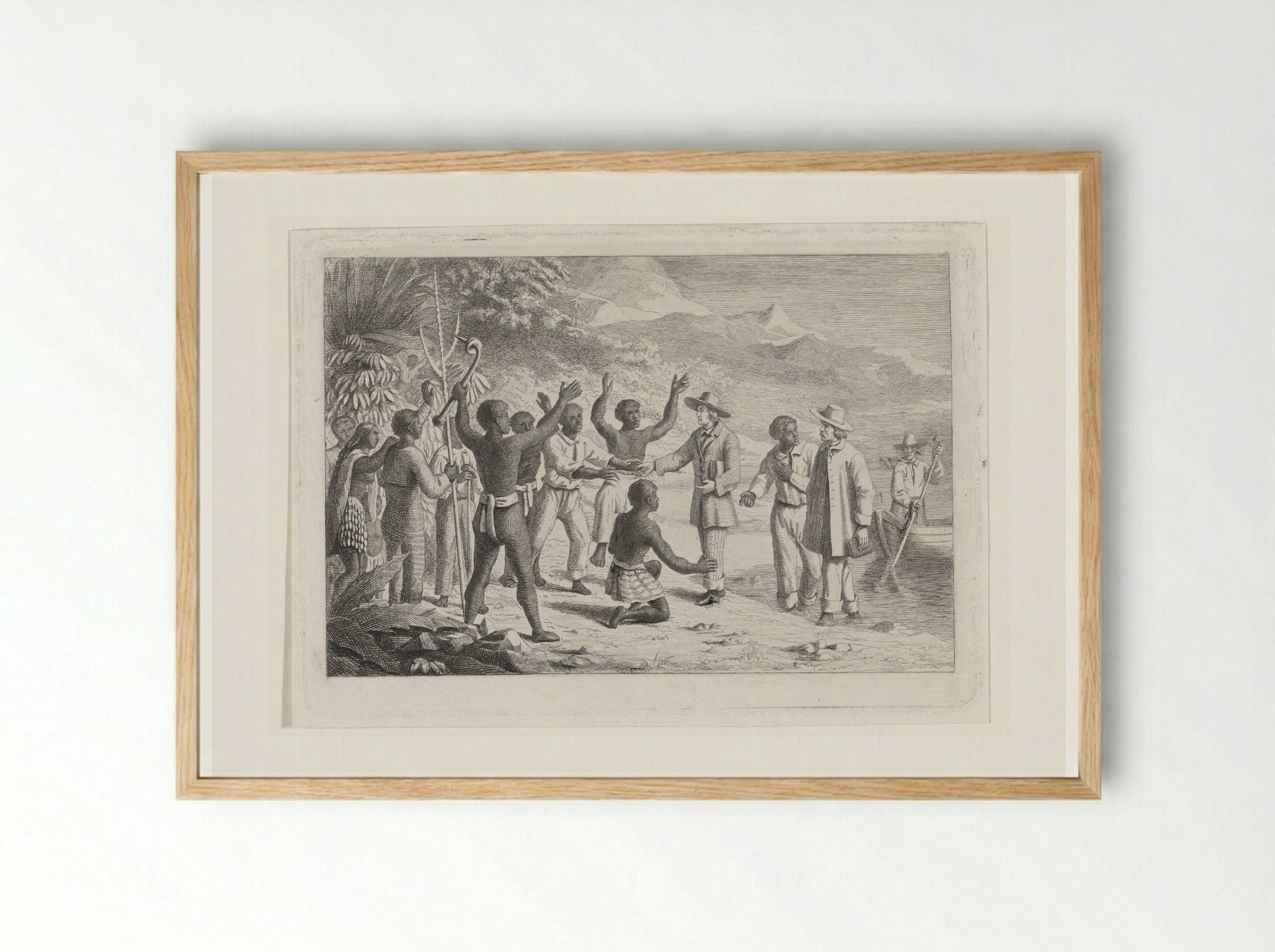 Zendelingen (Missionaries) - David van der Kellen - Framed Print Wood