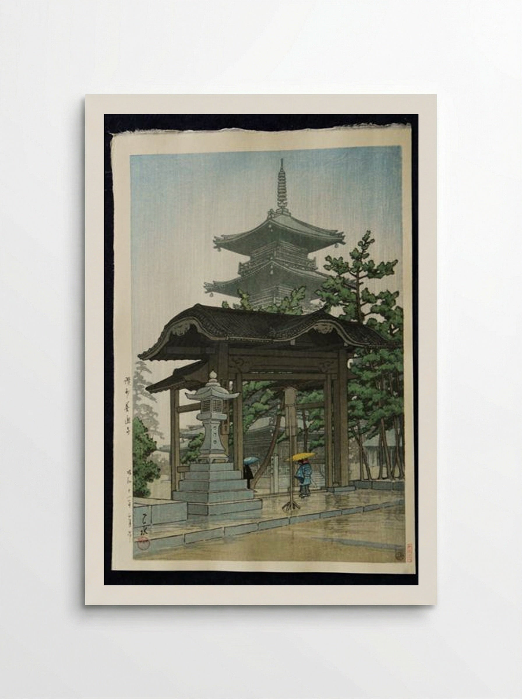 Zentsu Temple in Sanshu - Hasui Kawase - Poster