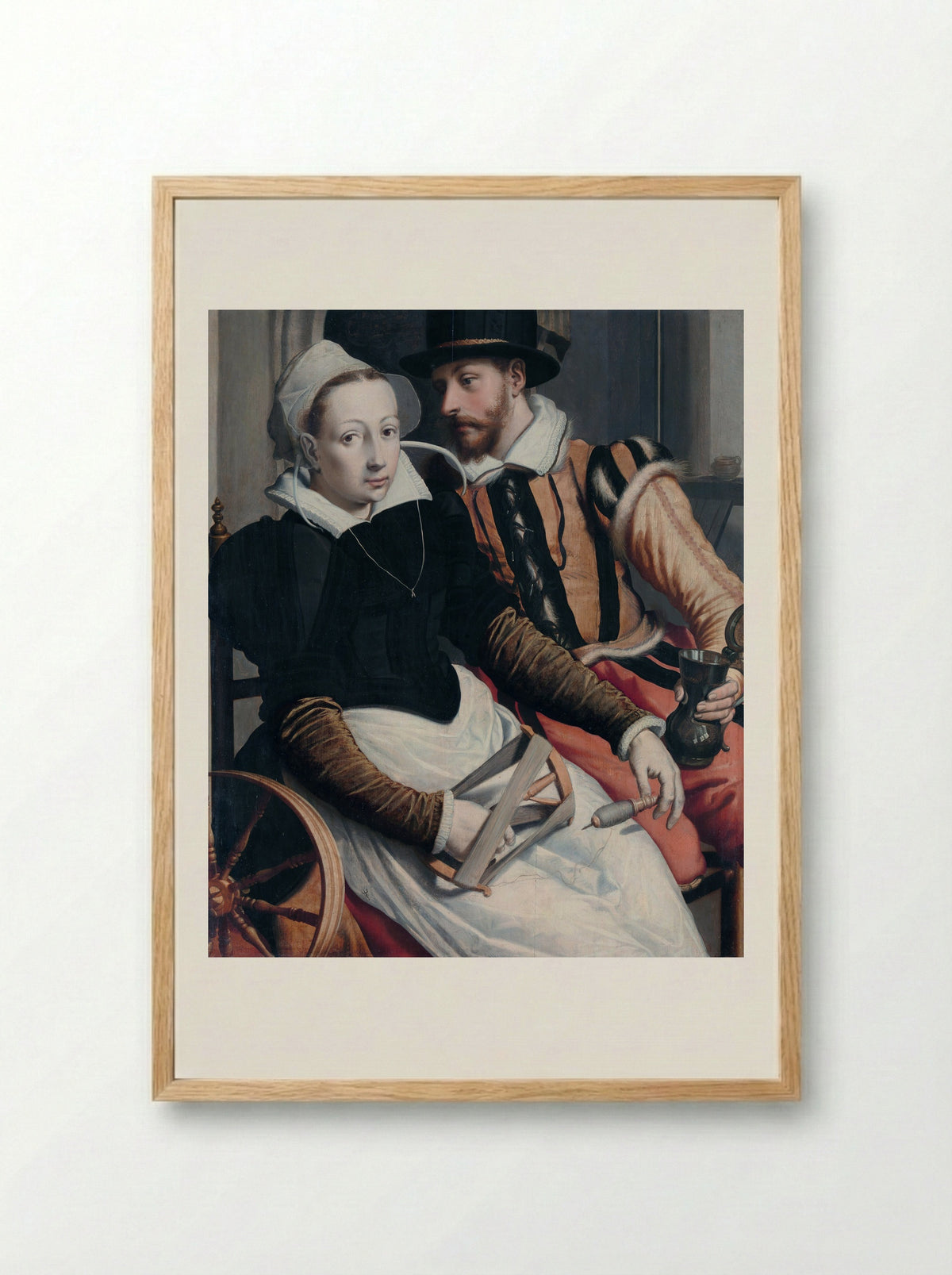 Zes waardijns van de lakenen - Pieter Pietersz. (I) - Framed Print Wood