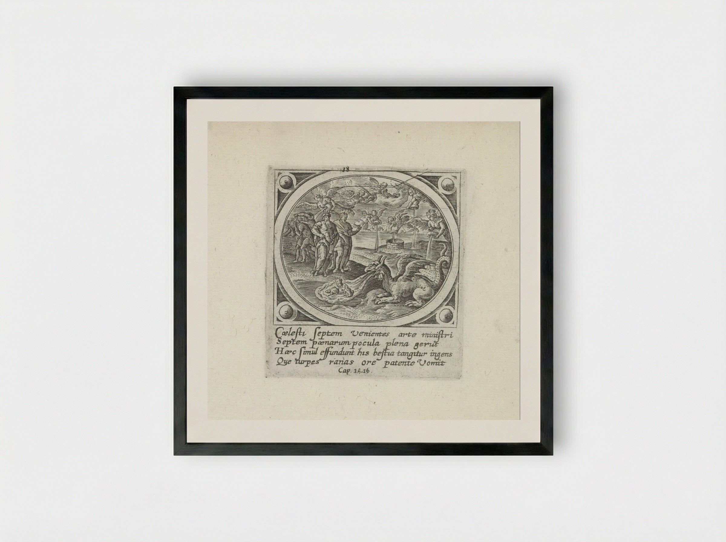 Zeven plagen - Gerard de Jode - Framed Print Black