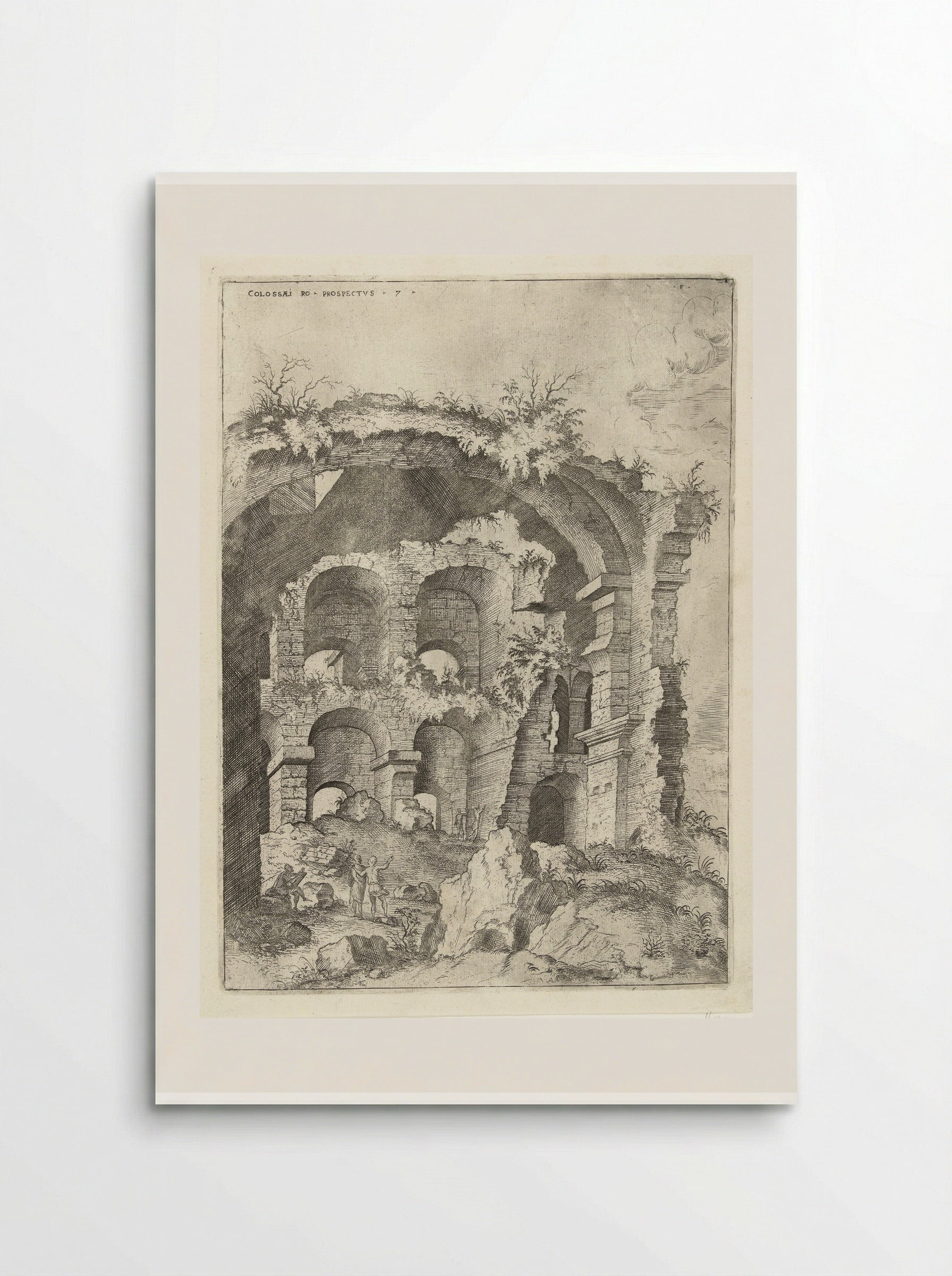 Zevende gezicht op het Colosseum te Rome - Hieronymus Cock - Poster