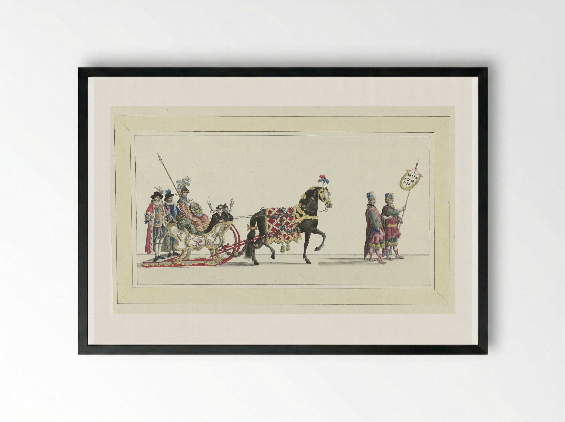 Zevende slede - Abraham Delfos - Framed Print Black