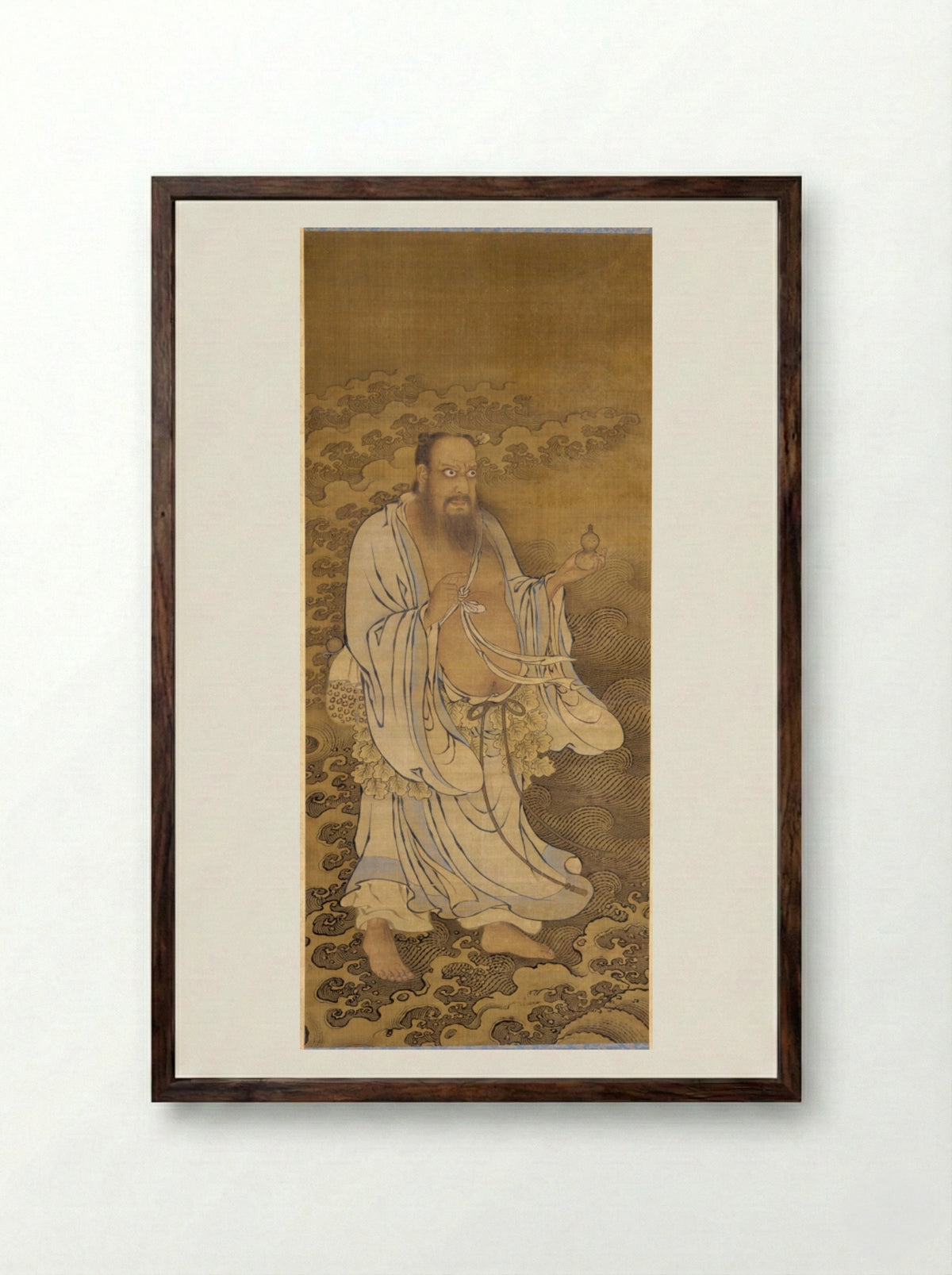 Zhongli Quan Crossing the Ocean - Zhao Qi - Framed Print Dark Wood