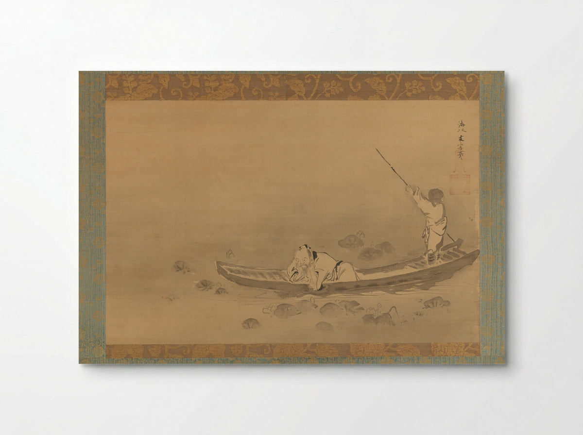 Zhou Maoshu Admiring Lotuses - Kaihō Yūsetsu - Poster