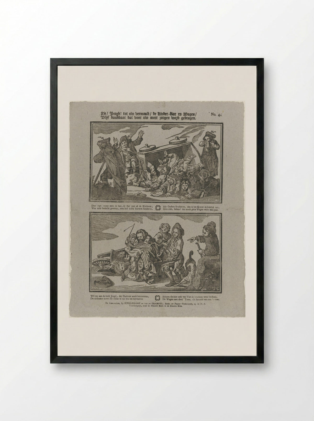 Zie, Jeugd! tot uw vermaak - Jacobus Wendel - Framed Print Black