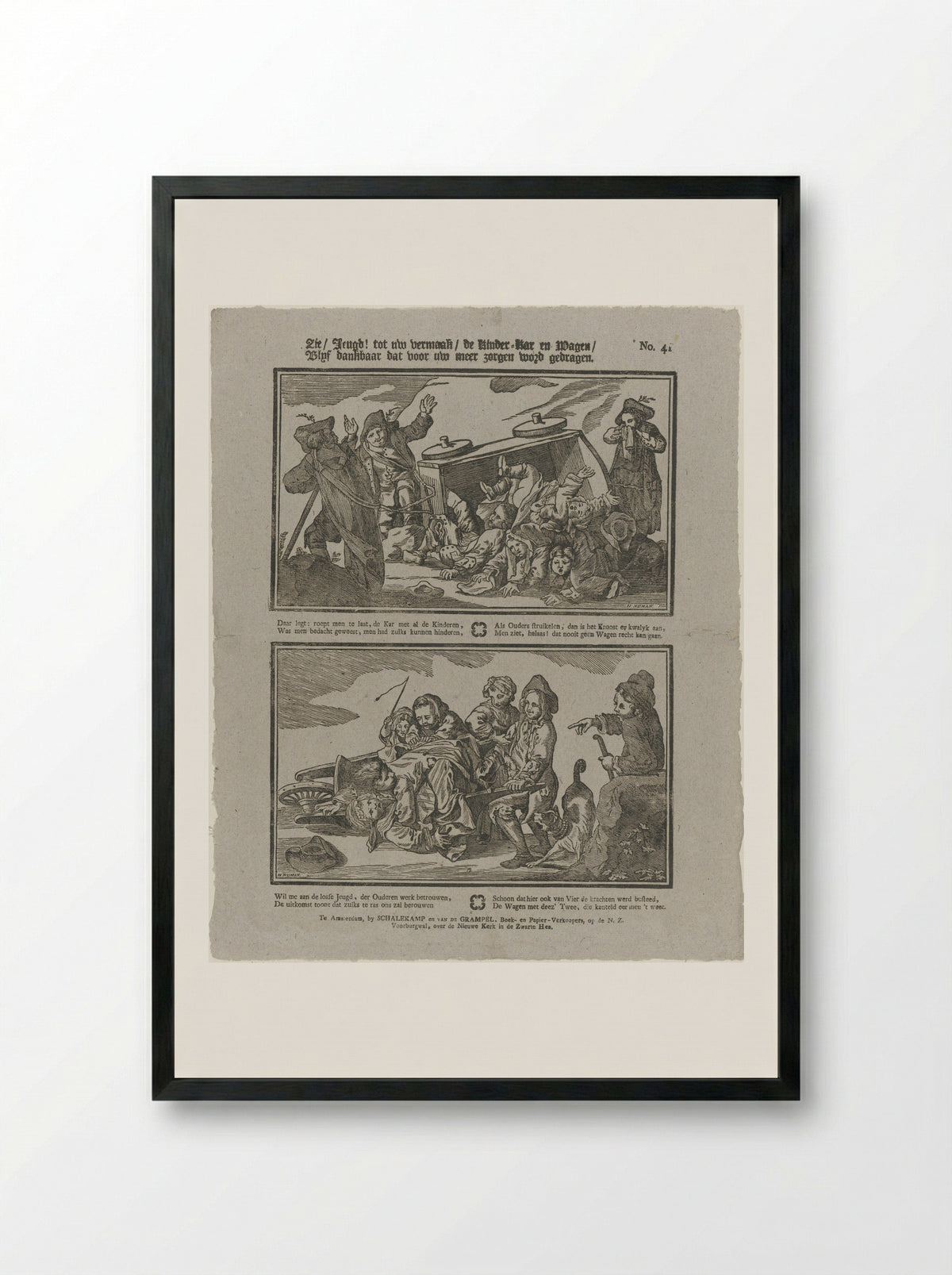Zie, Jeugd! tot uw vermaak - Jacobus Wendel - Framed Print Black