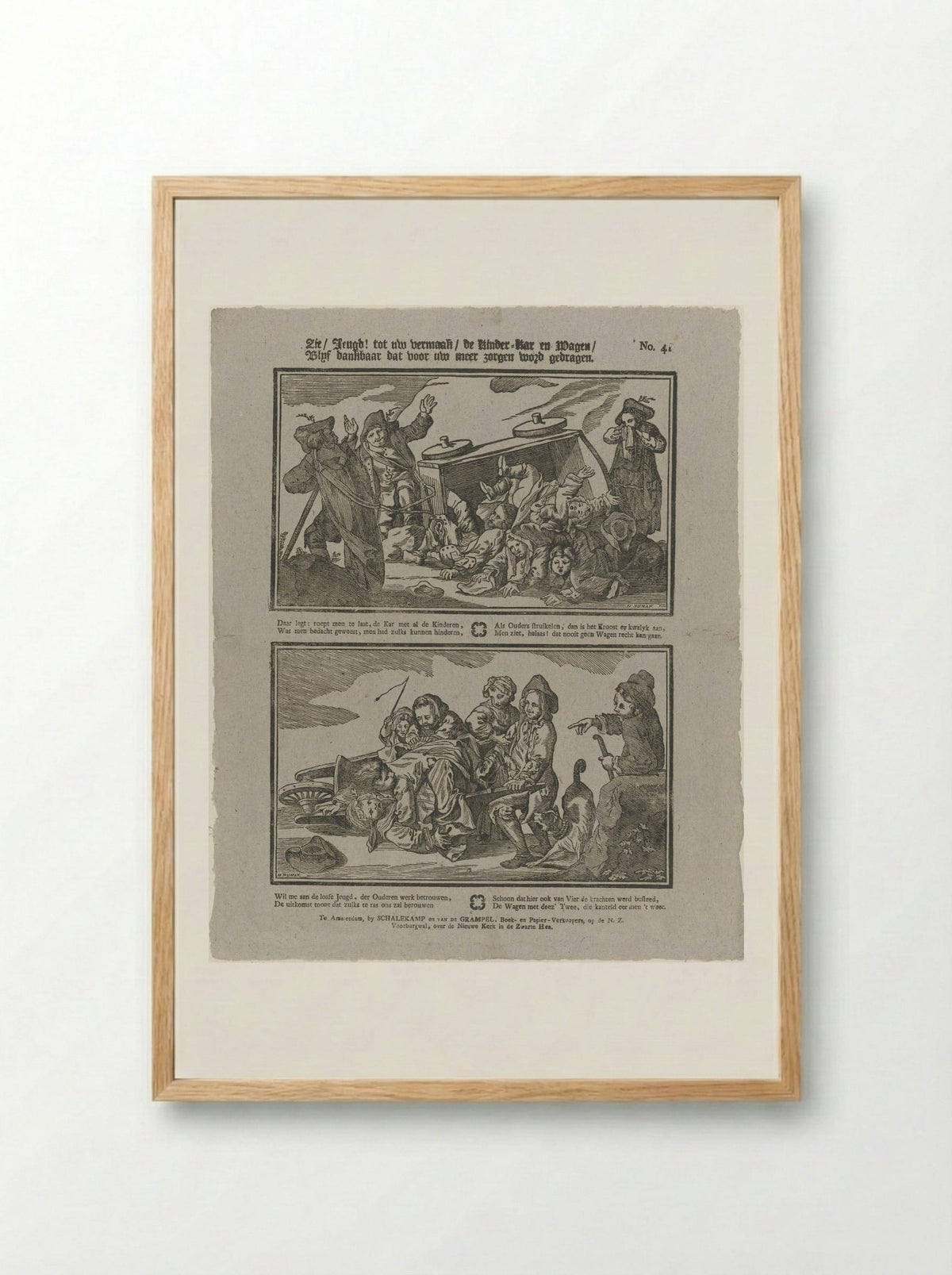Zie, Jeugd! tot uw vermaak - Jacobus Wendel - Framed Print Wood