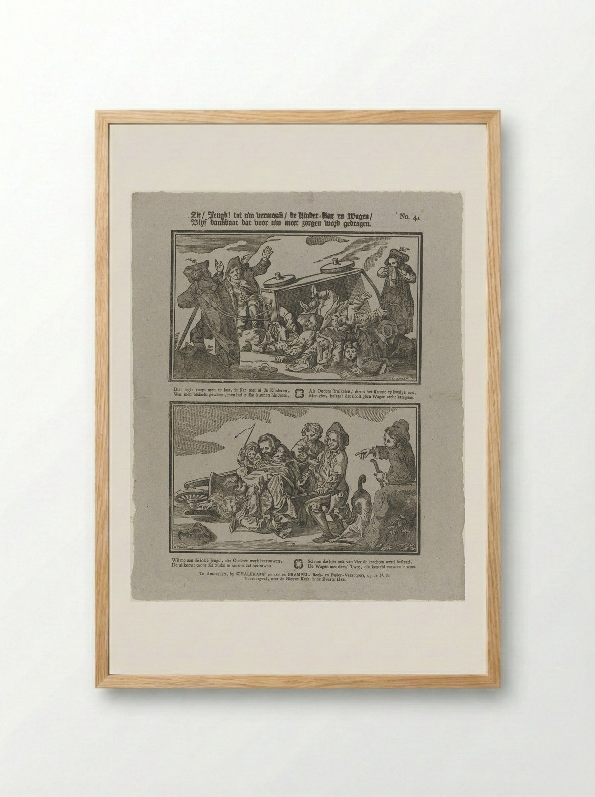Zie, Jeugd! tot uw vermaak - Jacobus Wendel - Framed Print Wood