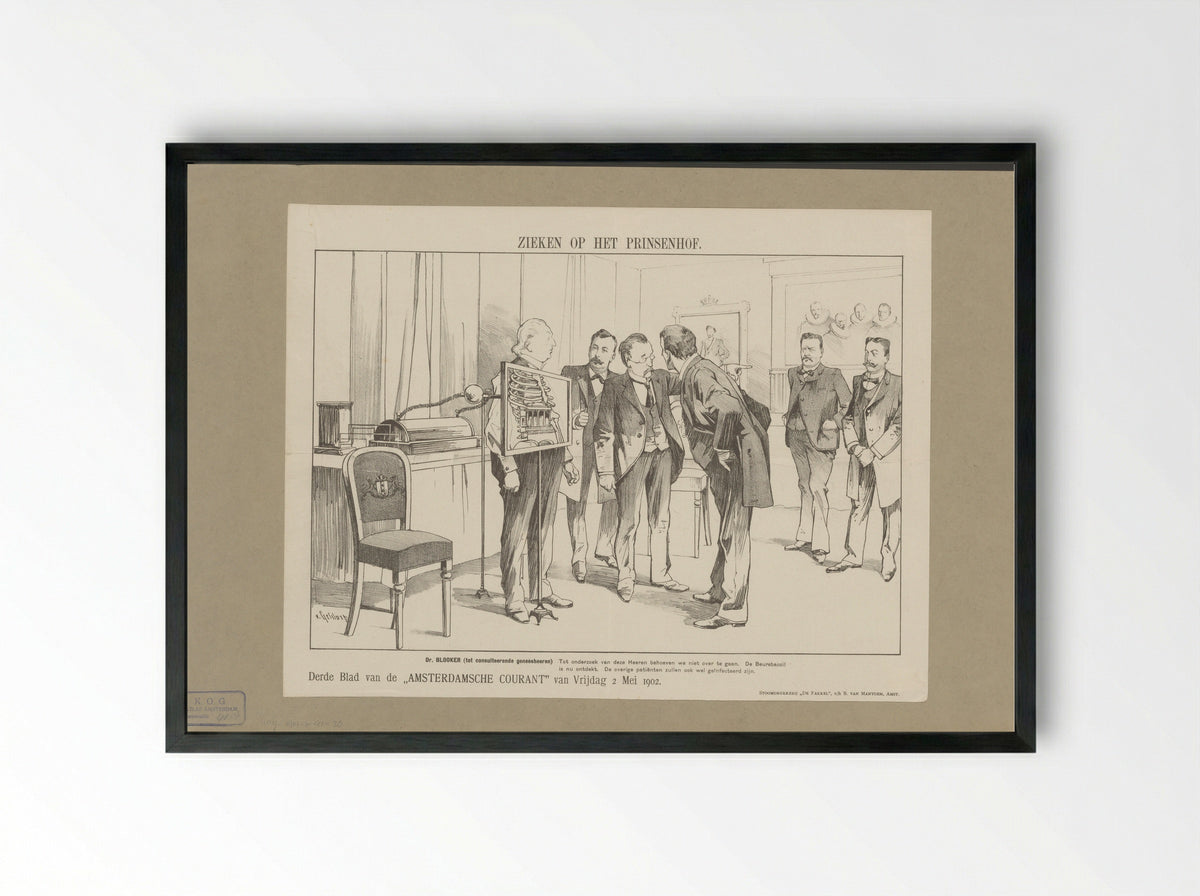 Zieken op het Prinsenhof - Jan Geldorp - Framed Print Black