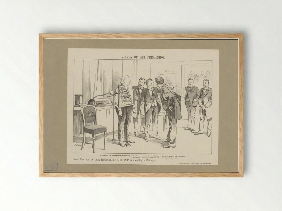 Zieken op het Prinsenhof - Jan Geldorp - Framed Print Wood