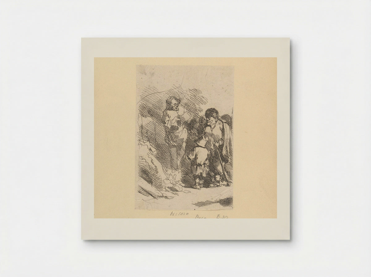 Zingende man en luisterend publiek - Cornelis Pietersz. Bega - Poster