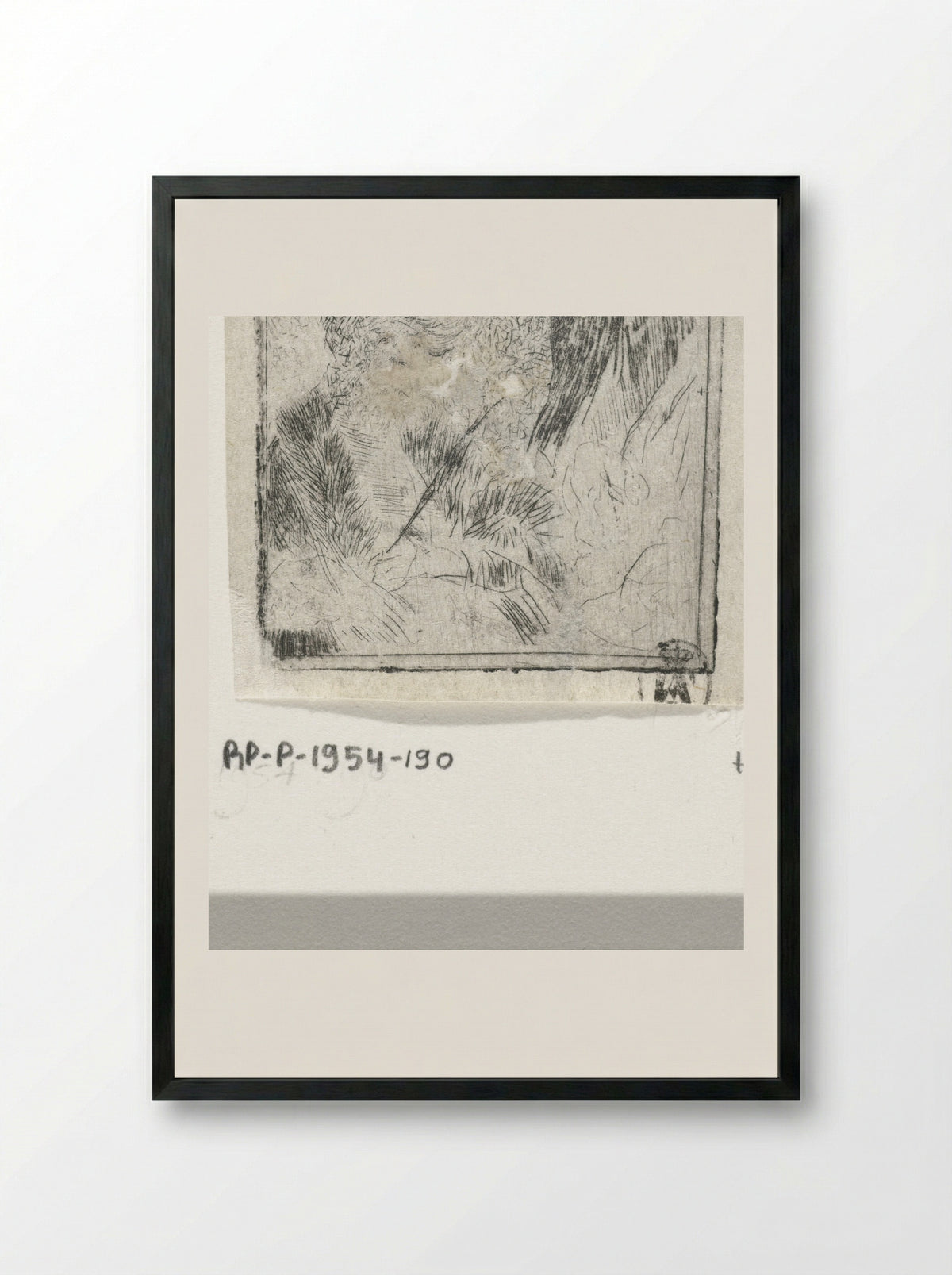 Zittende Oosterling met palmtak in de linkerhand - Pieter Rottermondt - Framed Print Black