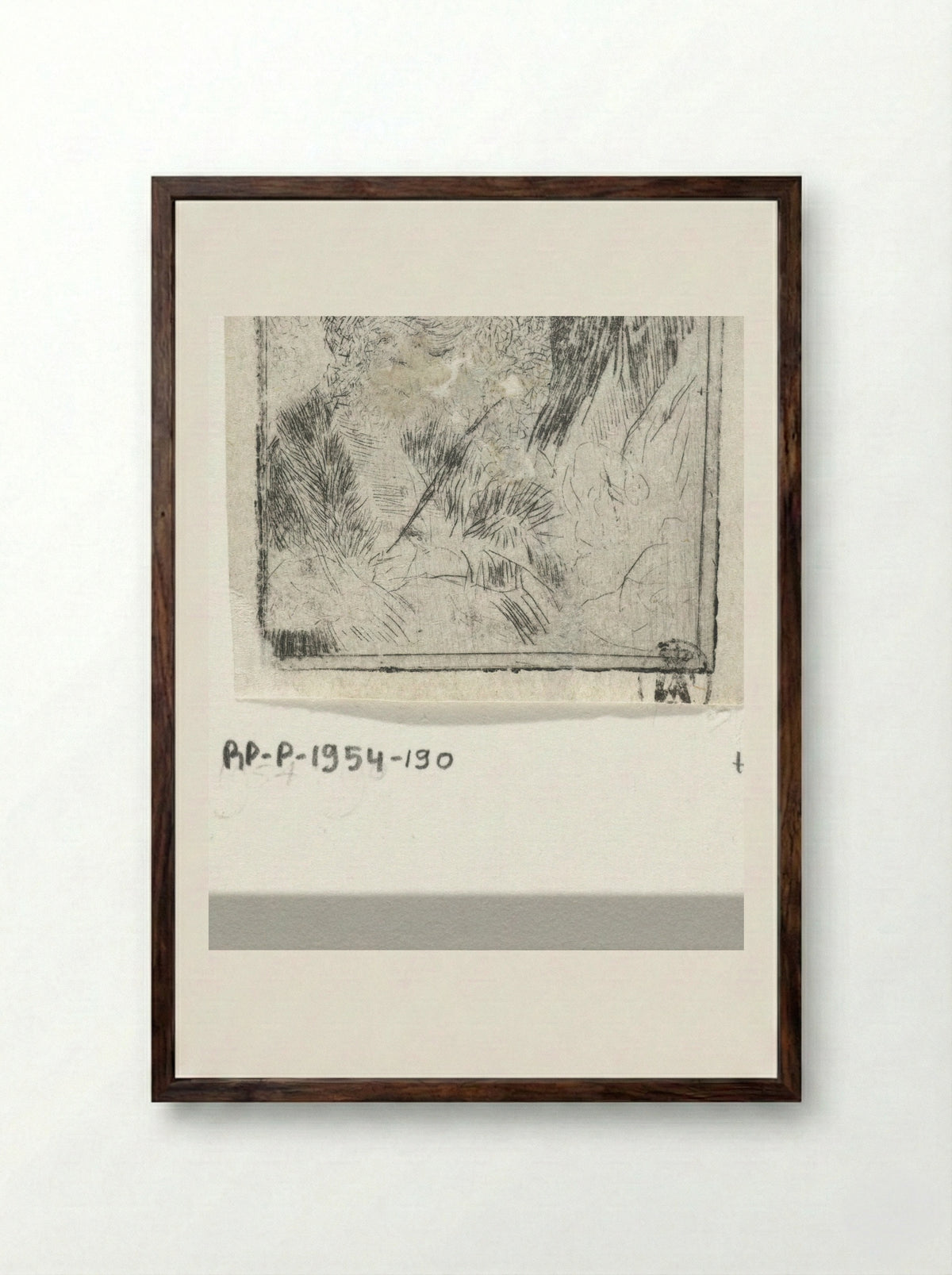Zittende Oosterling met palmtak in de linkerhand - Pieter Rottermondt - Framed Print Dark Wood