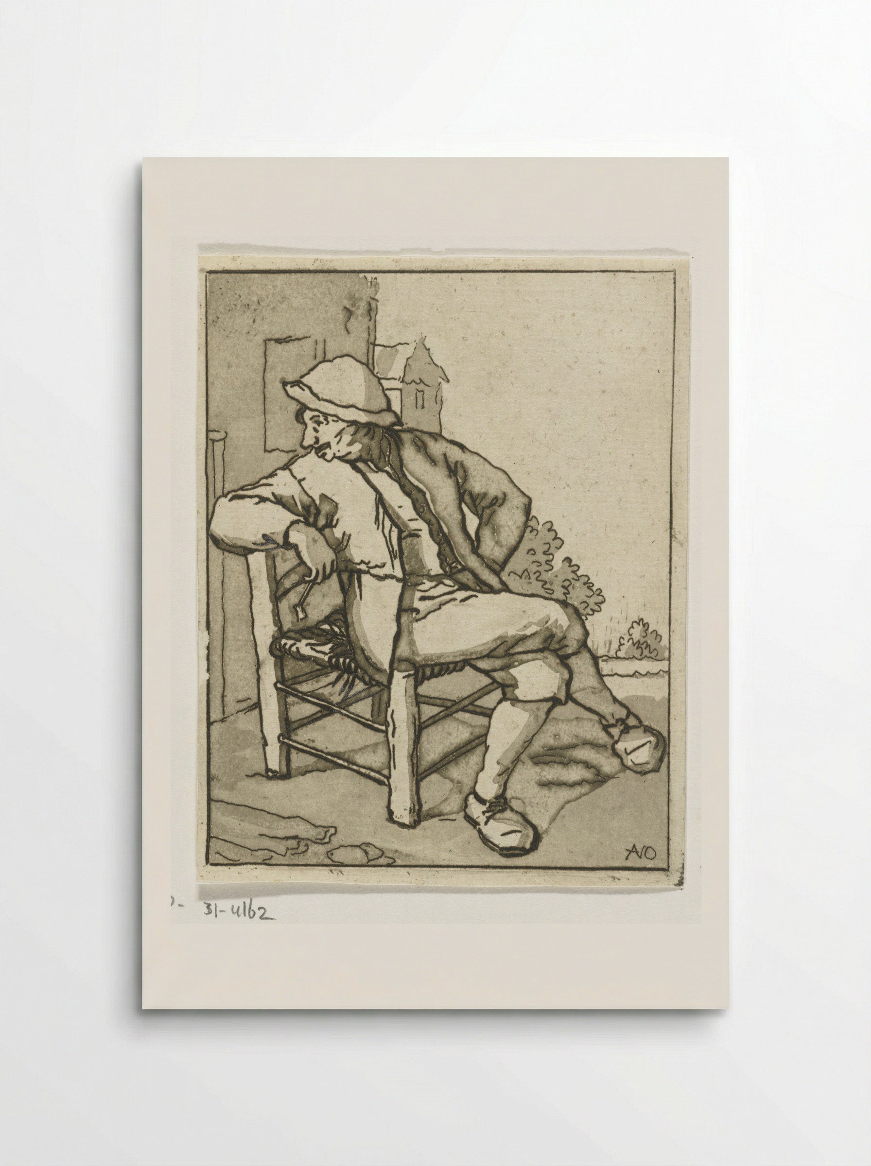 Zittende man (Seated Man) - Anthonie van den Bos - Poster